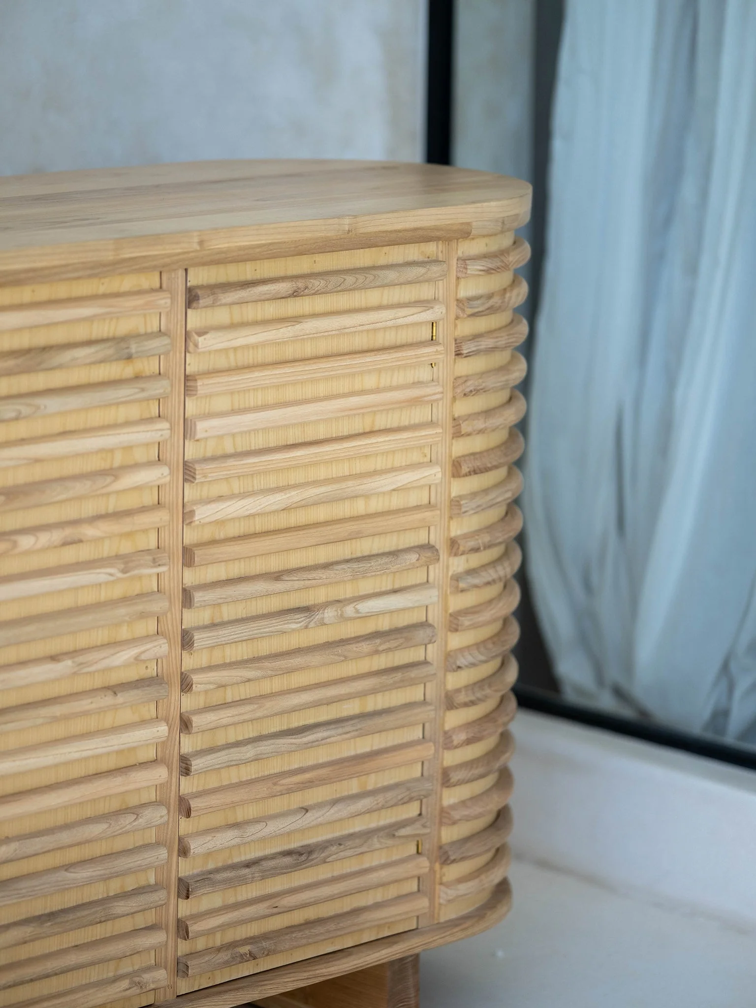 Jiva Wooden Sideboard Cabinet