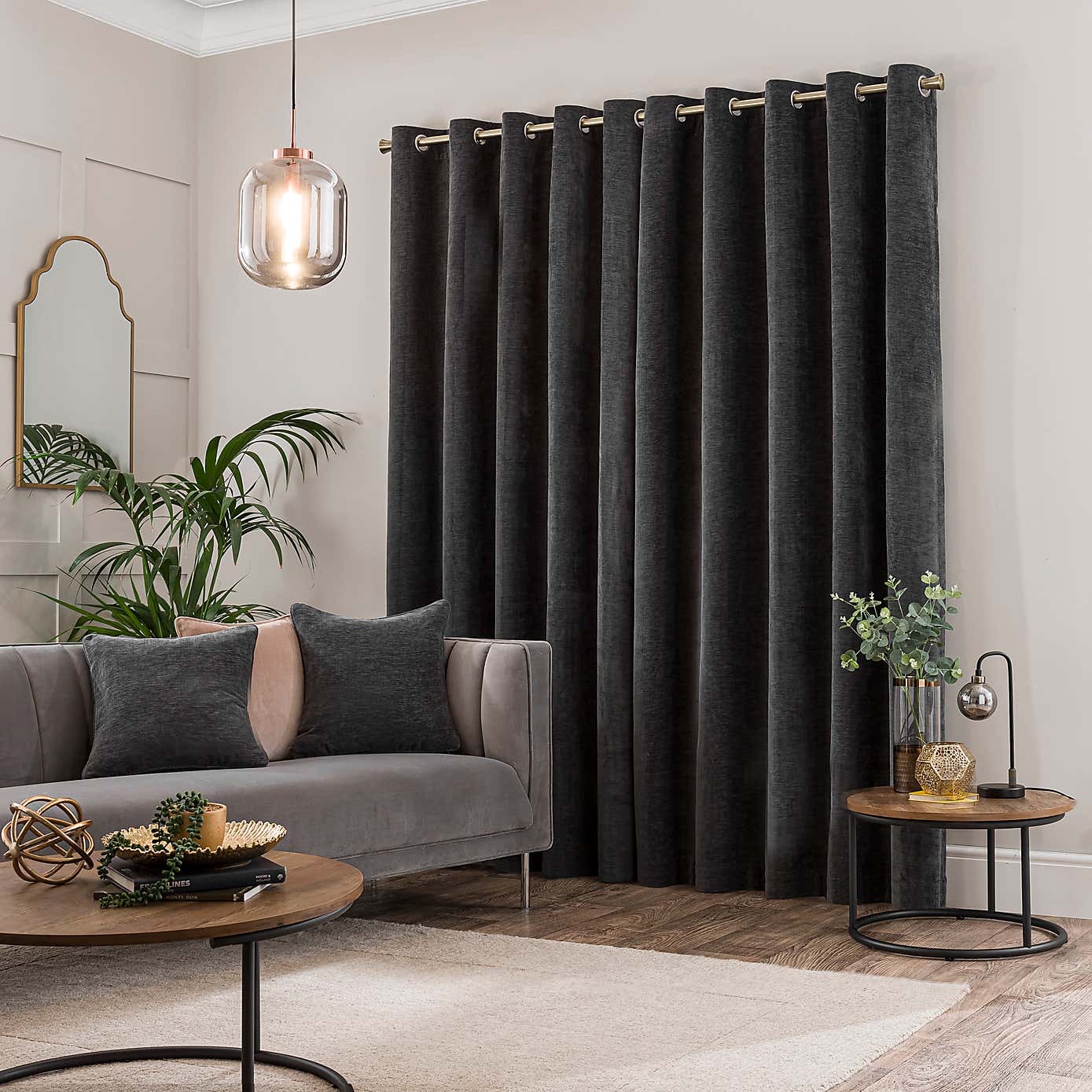 Genoa Chenille Blackout Eyelet Curtains