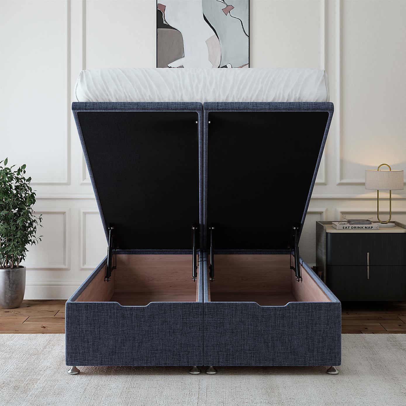 Bedmaster Woven Fabric End of Bed Ottoman Base