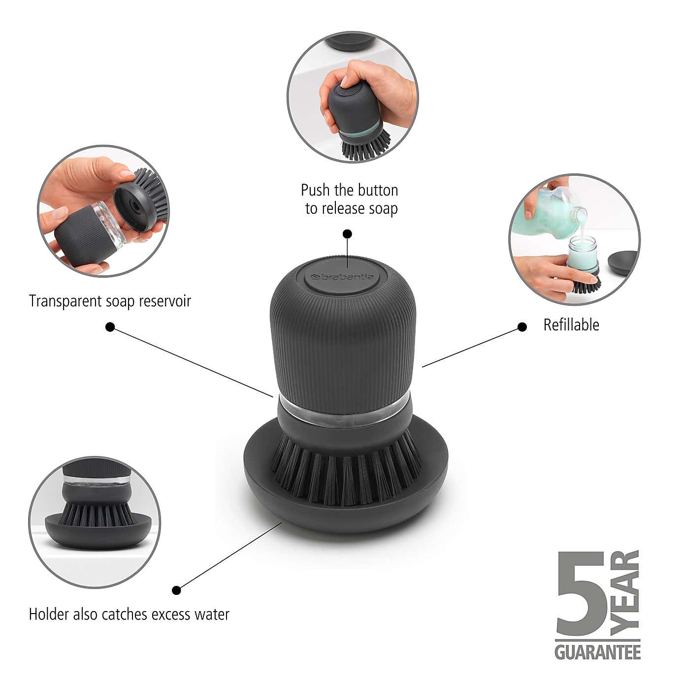 Brabantia Soap Dispensing Brush