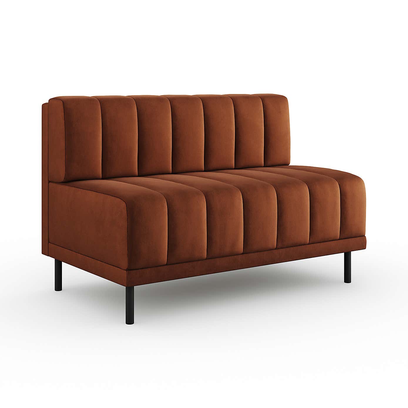 Amali Long Dining Bench, Matte Plush Velvet