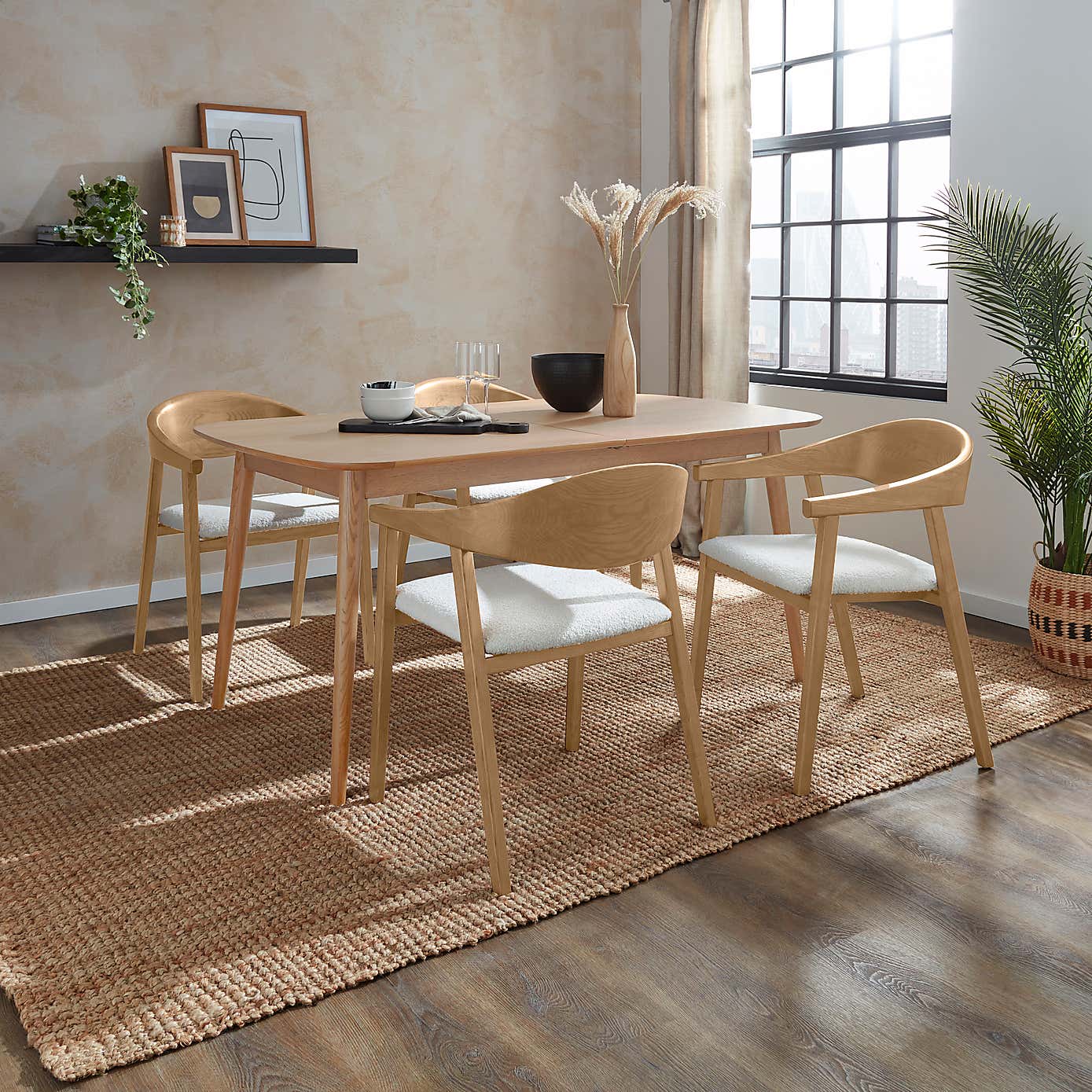 Oskar Dining Chair, Boucle