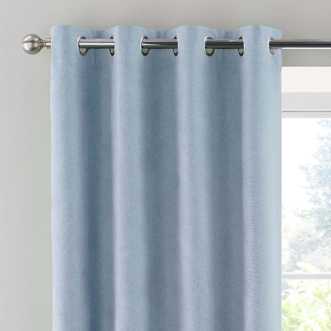 Luna Brushed Blackout Eyelet Curtains