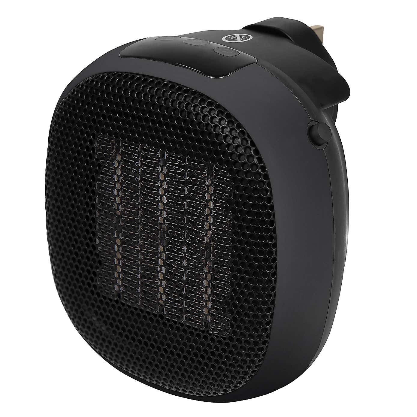 Russell Hobbs 700W Black Compact Plug Ceramic Heater