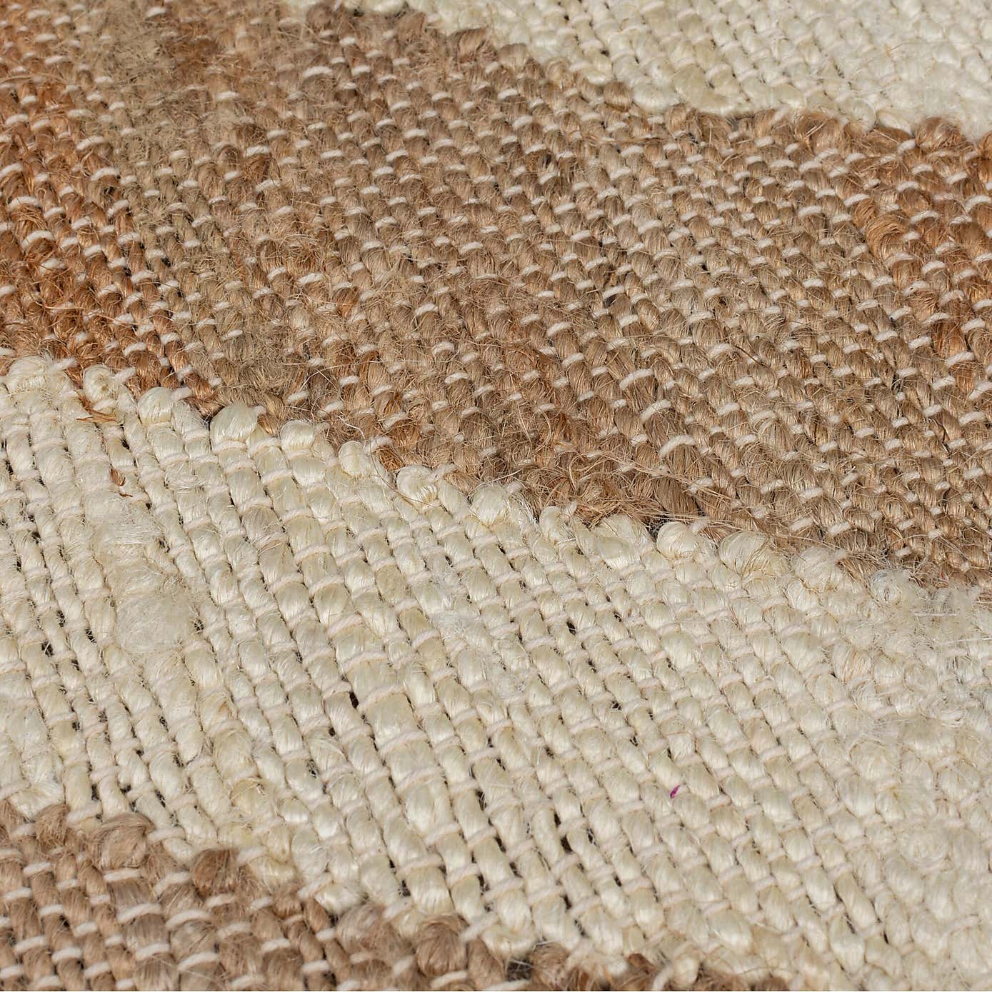 Zebra Patterned Jute Rug