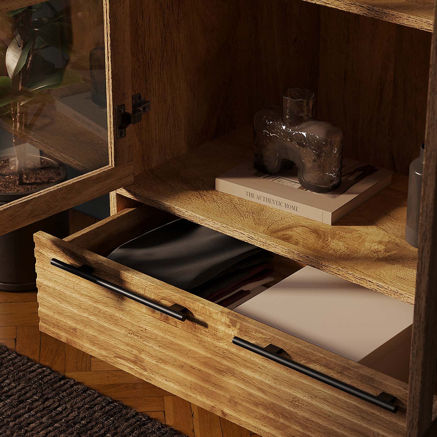 Bryant Display Cabinet, Mango Wood