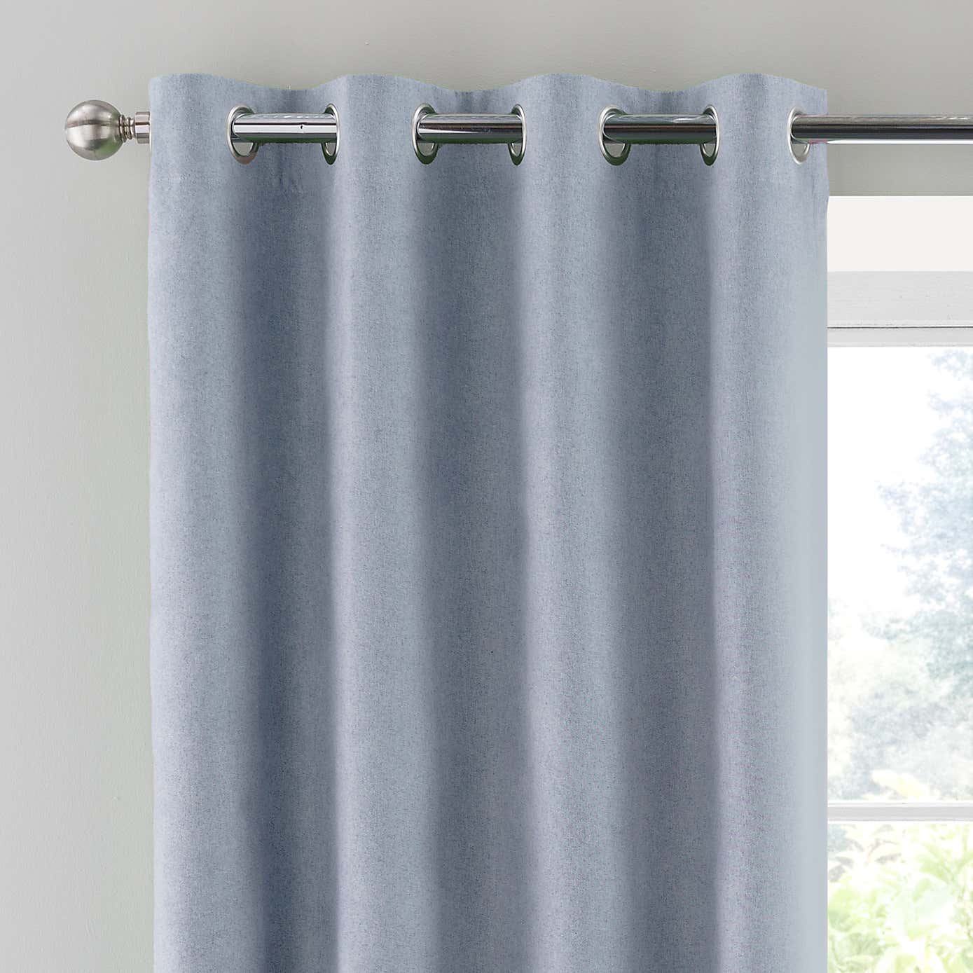 Luna Brushed Blackout Eyelet Curtains