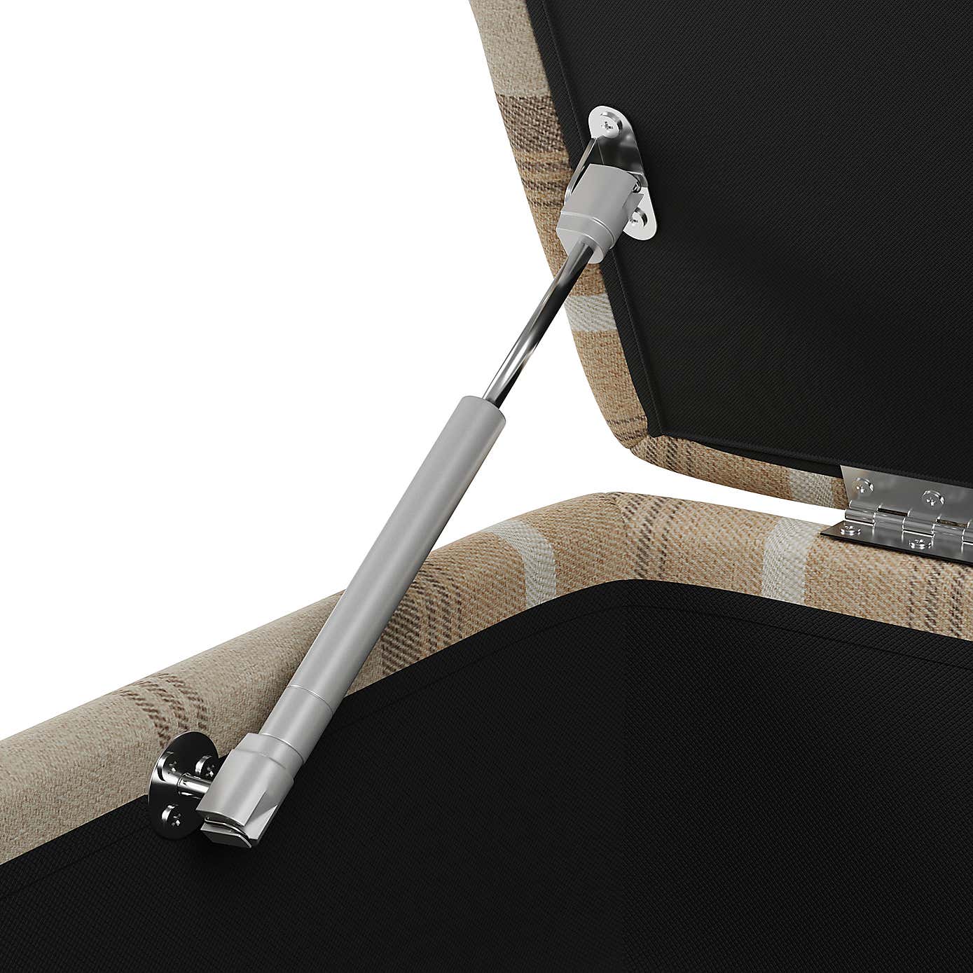 Oswald Check Storage Footstool Tapered Leg