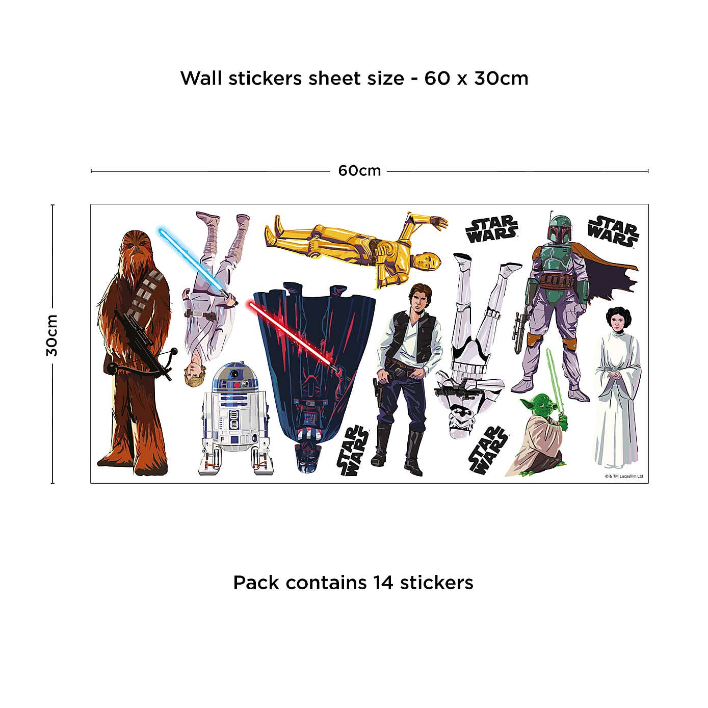 Star Wars Small Wall Sticker