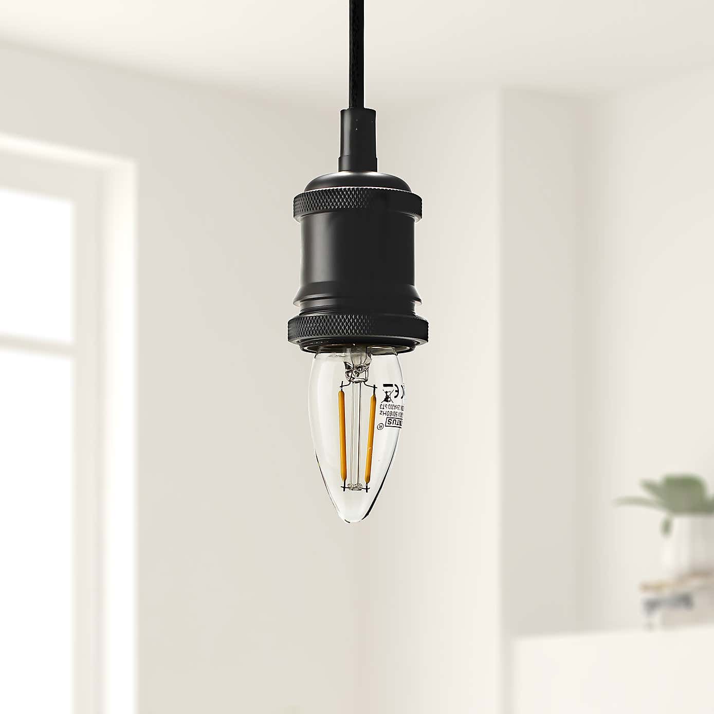 Status 2.5W Filament SES Candle Bulb 2 Pack