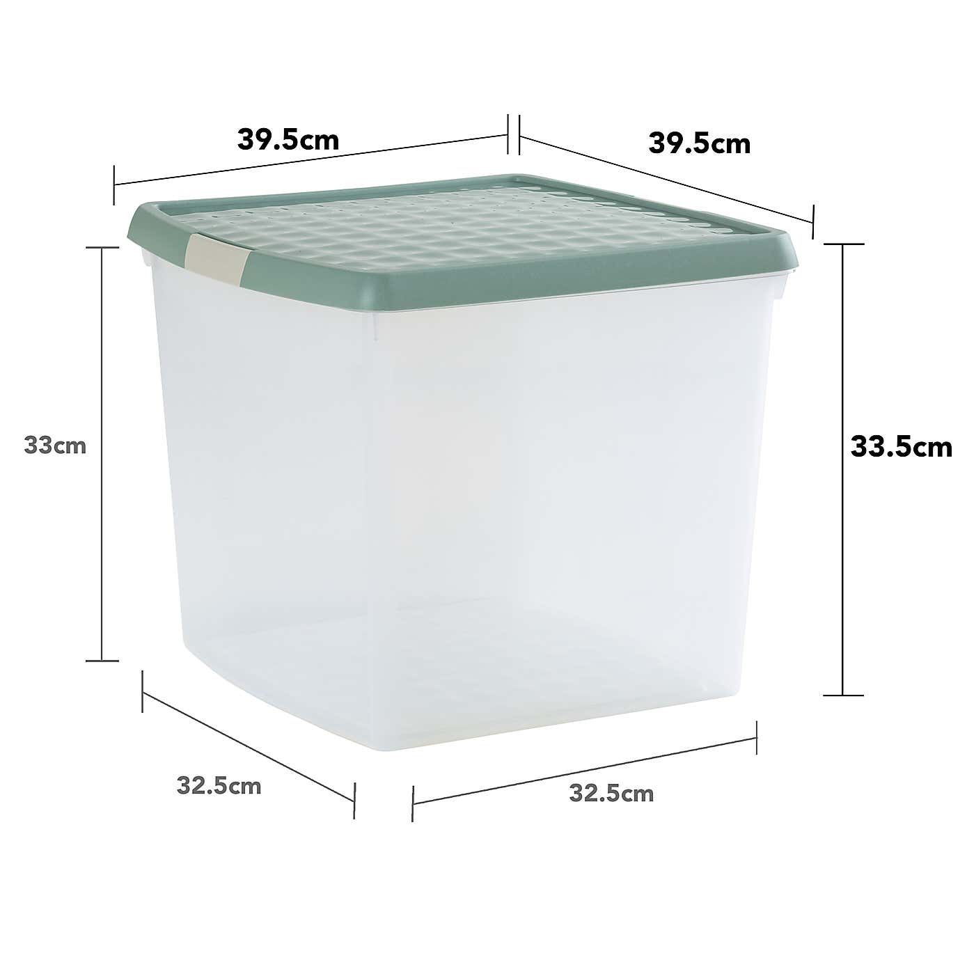 Wham Clip Pack of 4 Square Storage Boxes With Lids