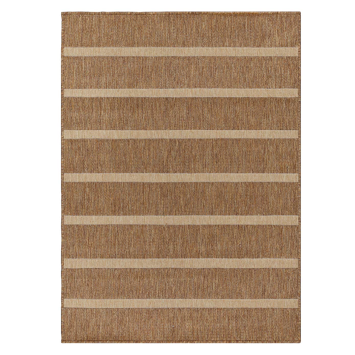Yard Tala Stripe Jute Effect Indoor Outdoor Rug