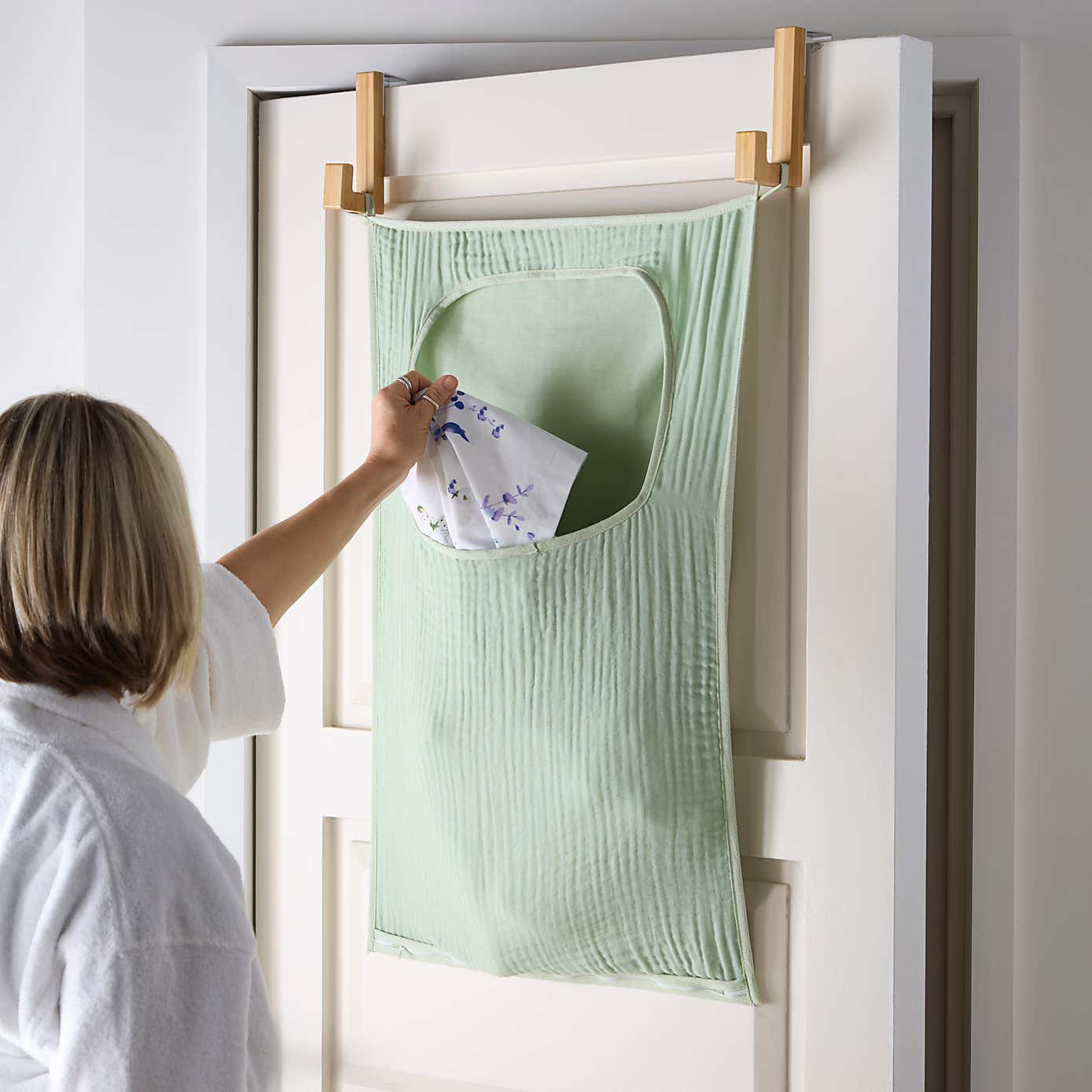 Door Laundry Bag Sage
