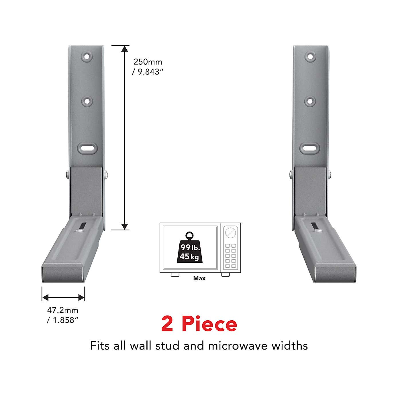 Universal Microwave Wall Bracket