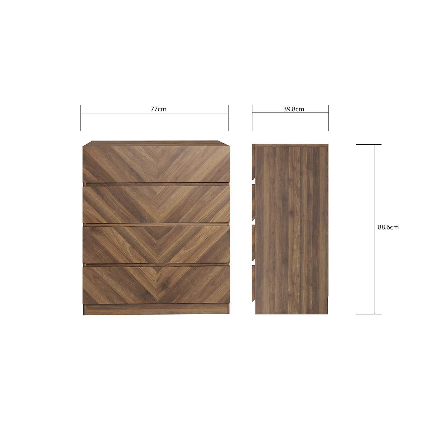 Taranto 3 Piece Bedroom Set Euro Oak