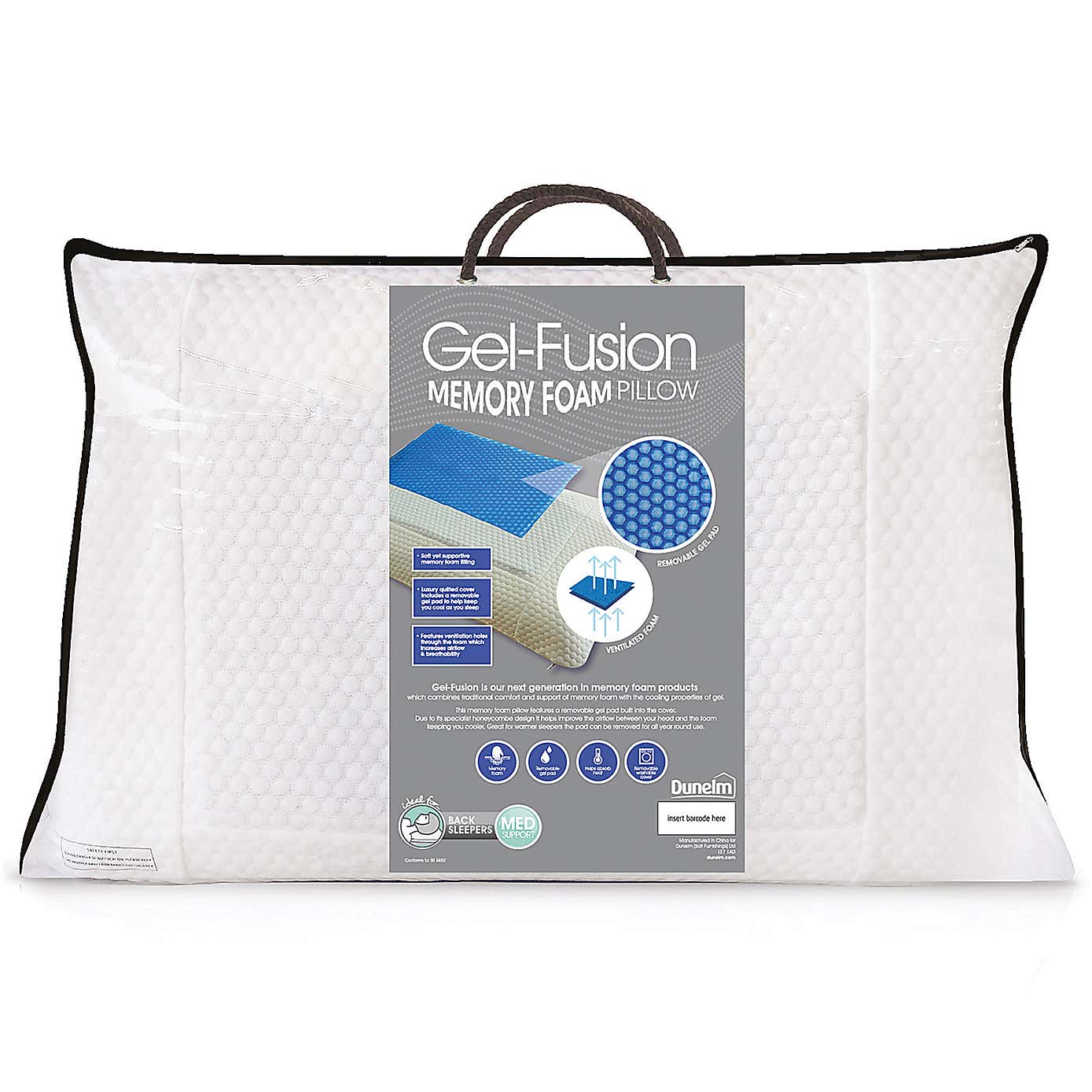 Gel Fusion Memory Foam Pillow