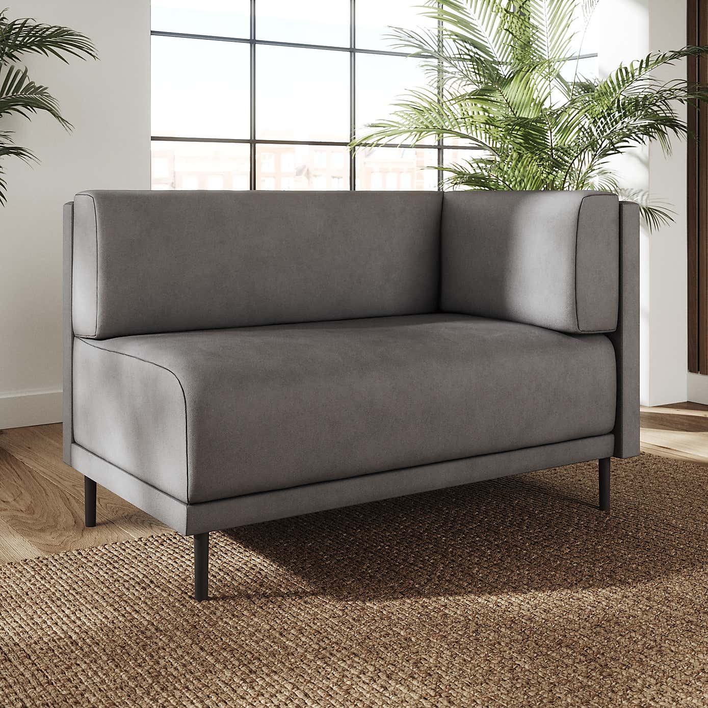 Mae Corner Dining Bench, Faux Leather