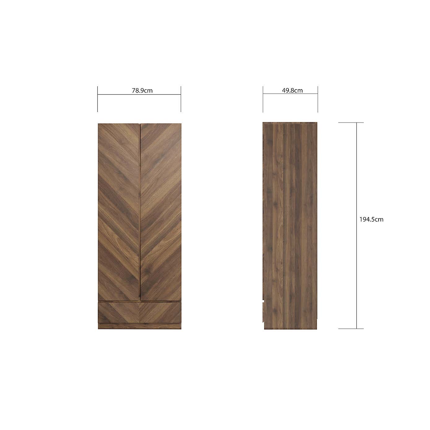 Taranto 3 Piece Bedroom Set Euro Oak