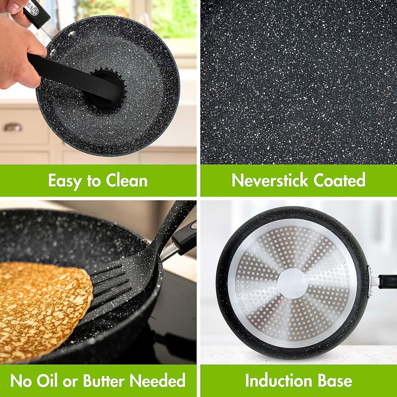 Scoville Neverstick Non-stick Aluminum 5 Piece Pan Set