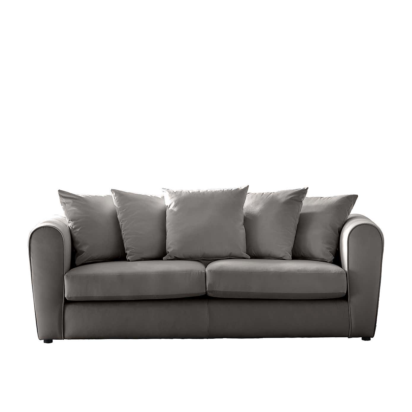 Blake Opulent Velvet Curved Quilted Arm 3 Seater Sofa