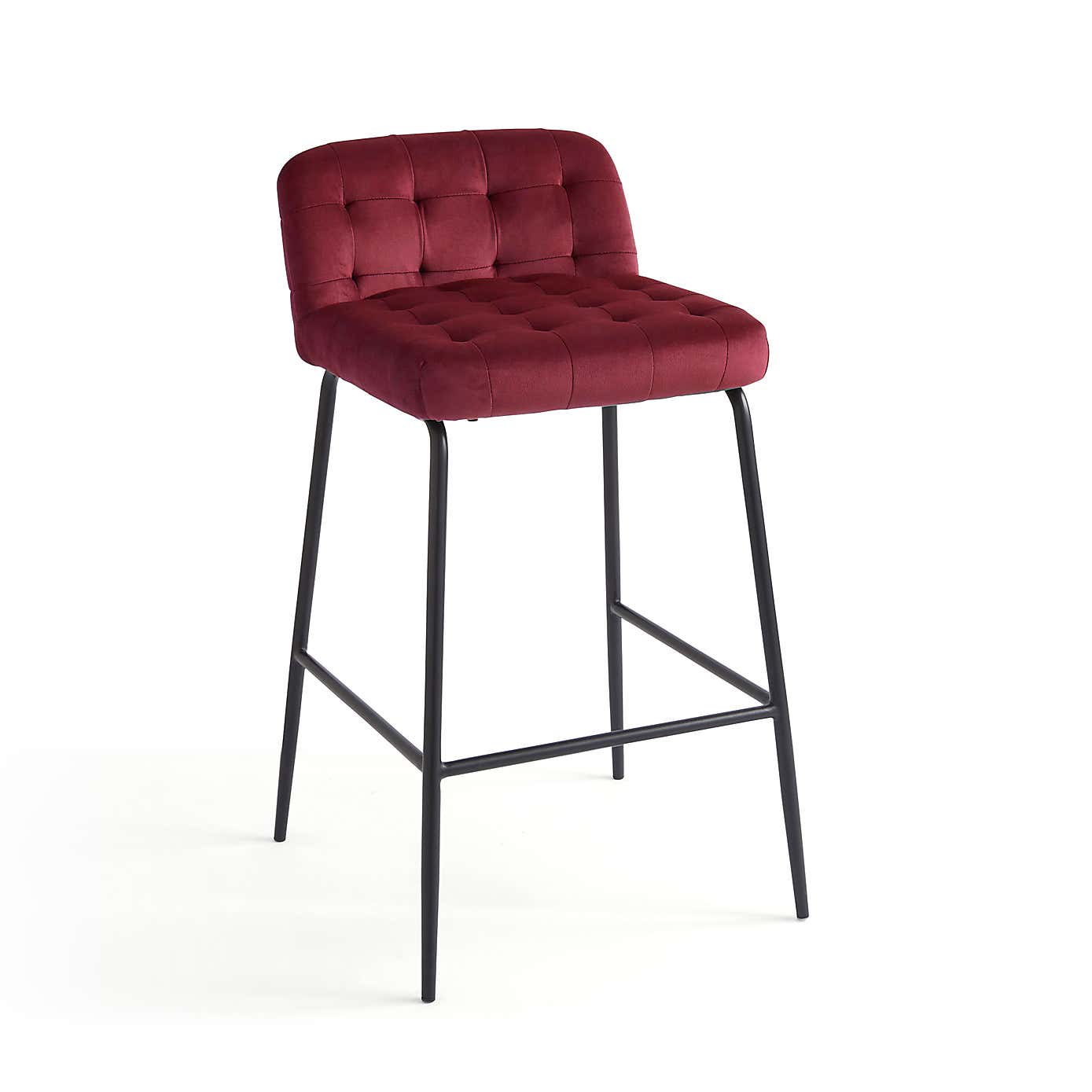 Bodie Counter Height Bar Stool, Velvet