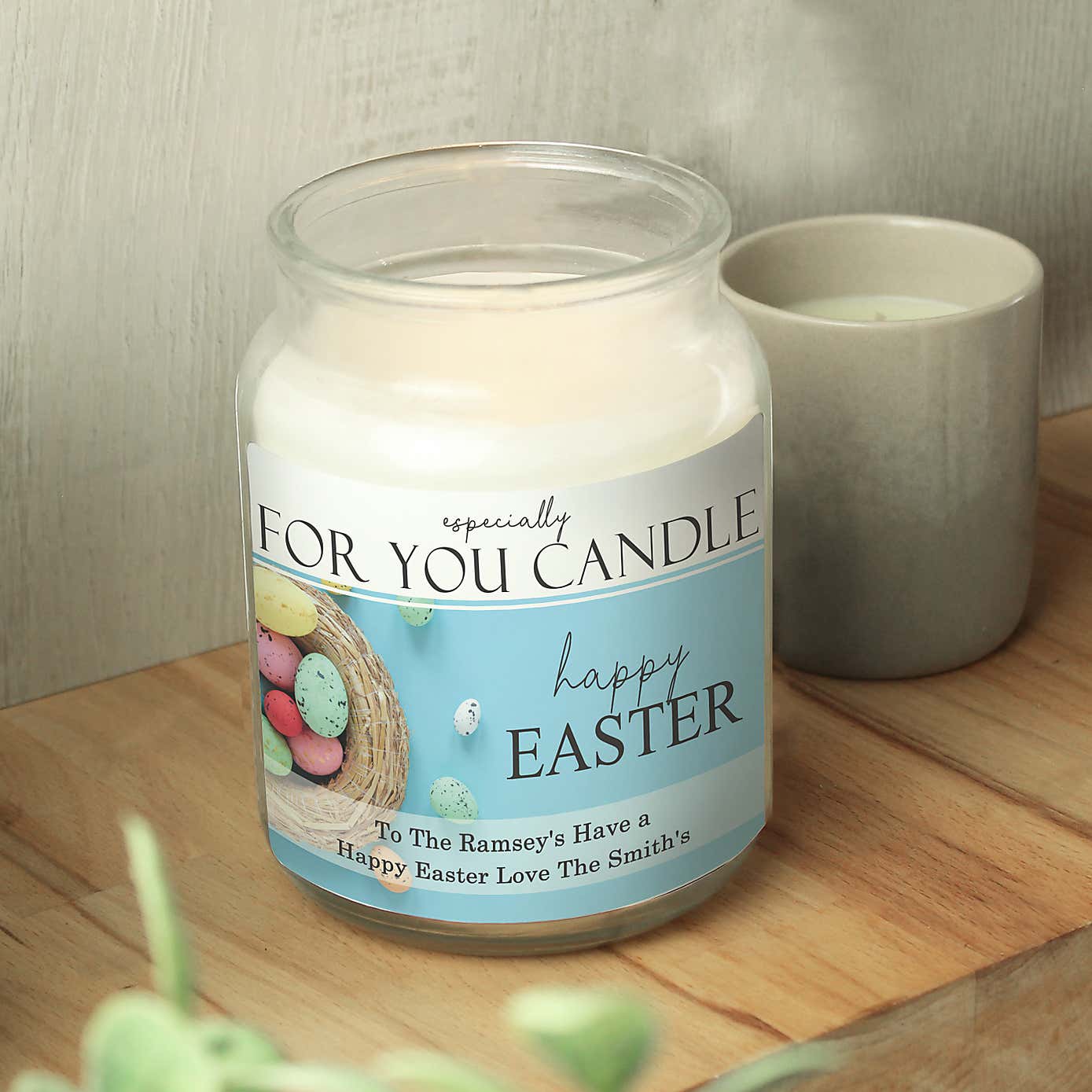 Personalised Large Happy Easter Candle