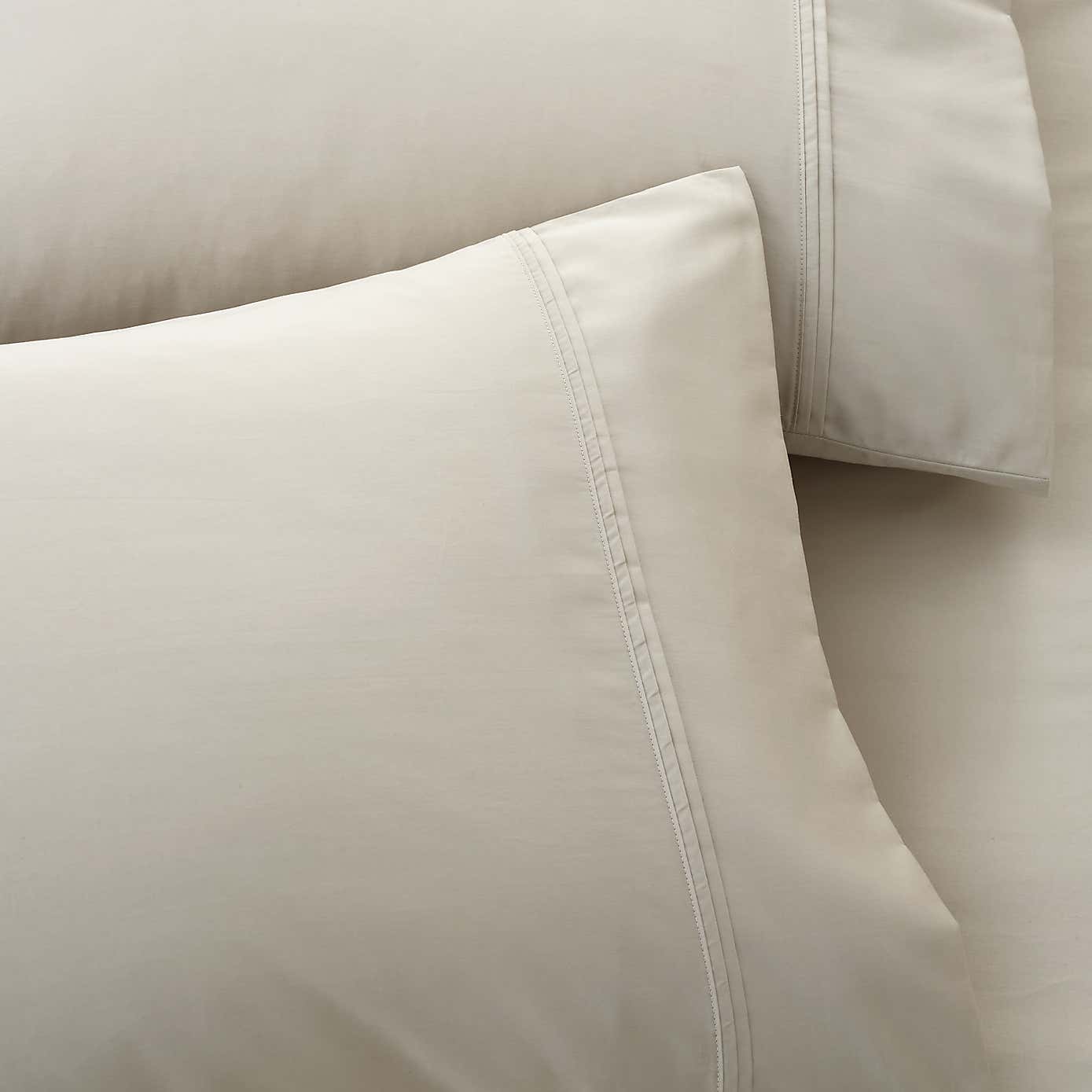 Dorma 500 Thread Count 100% Cotton Satin Plain Cuffed Pillowcase