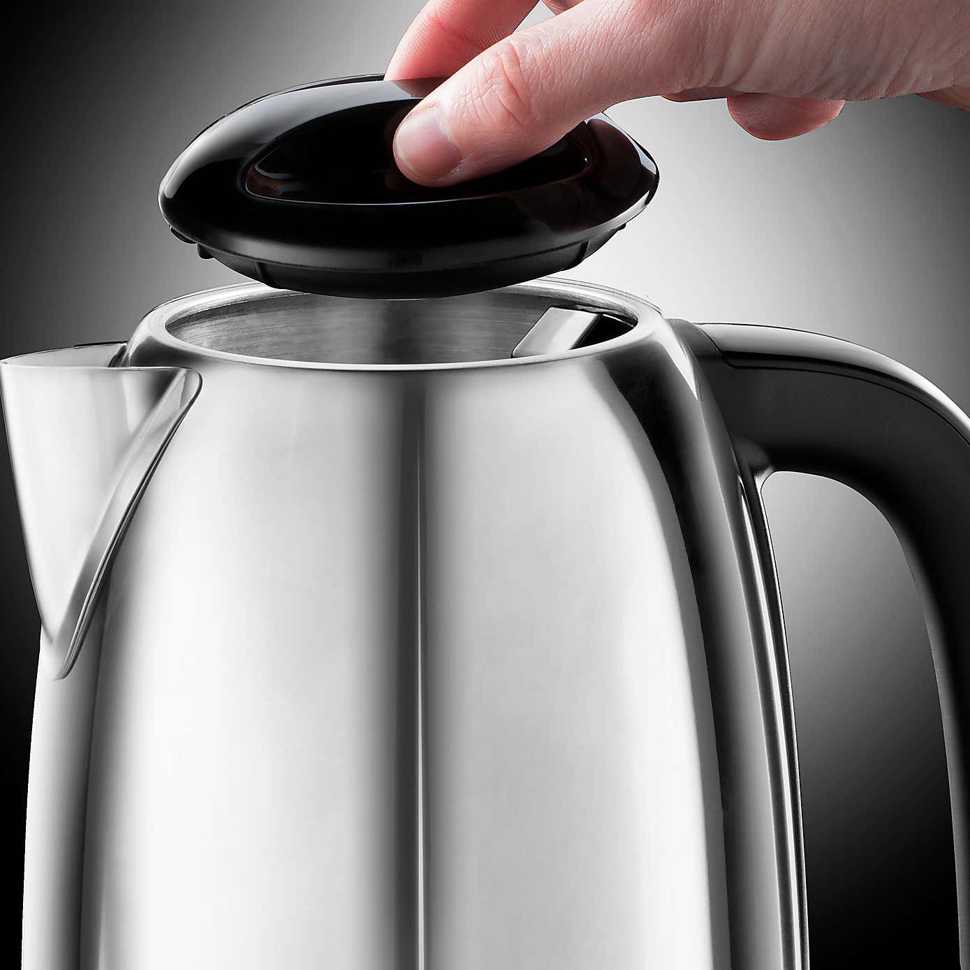 Russell Hobbs Polished Stainless Steel 1.7L Open Handle Kettle