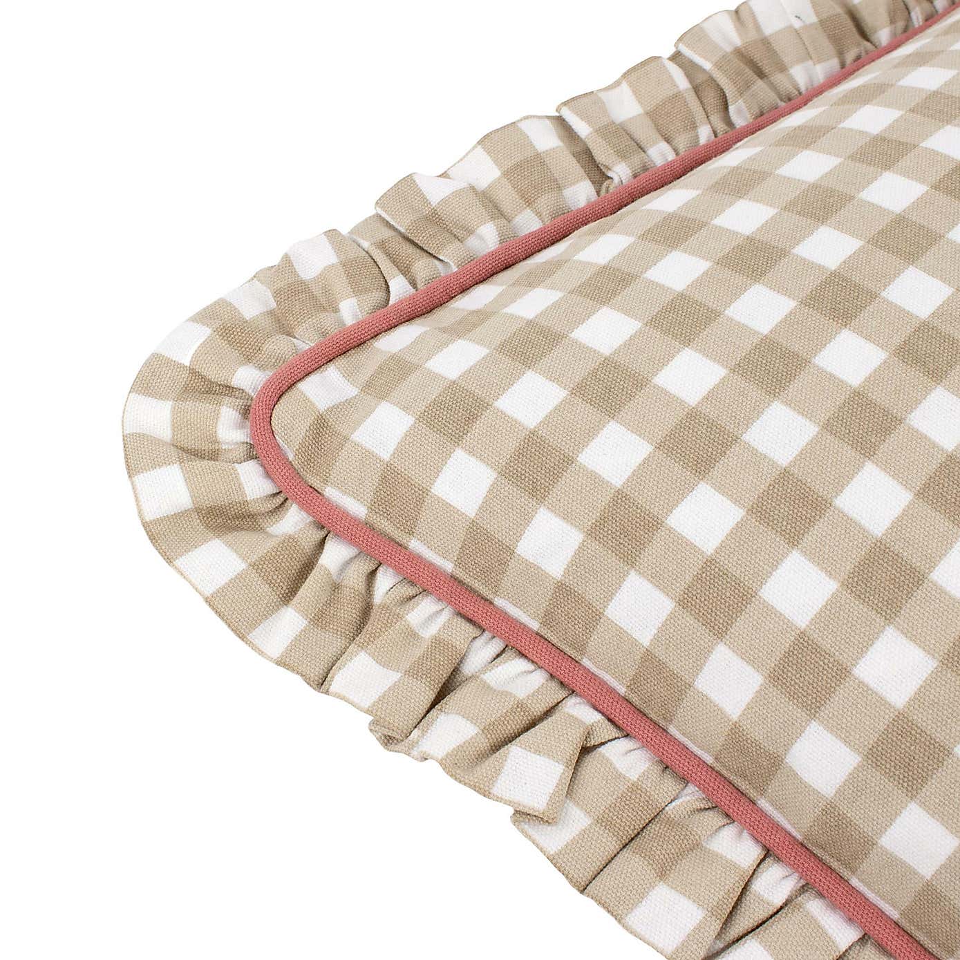 furn. Maude Gingham Cotton Square Cushion
