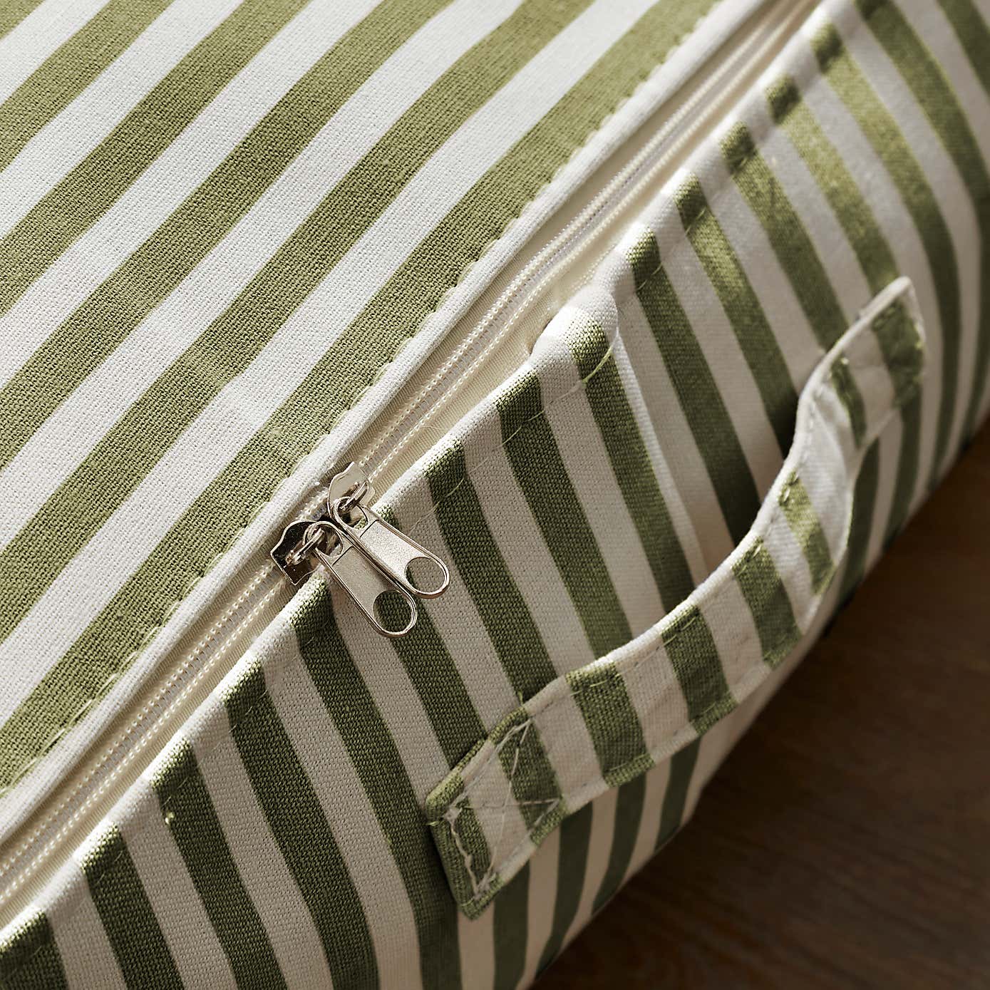 Striped Underbed Storage Storage Bag