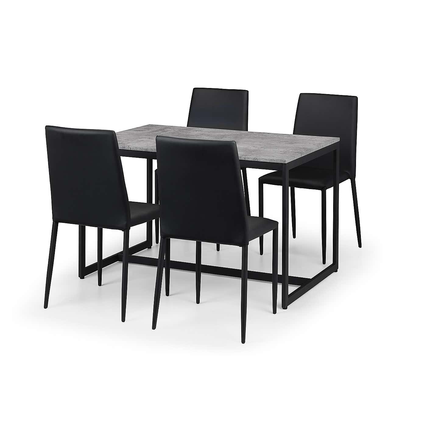 Staten 4 Seater Dining Table, Concrete