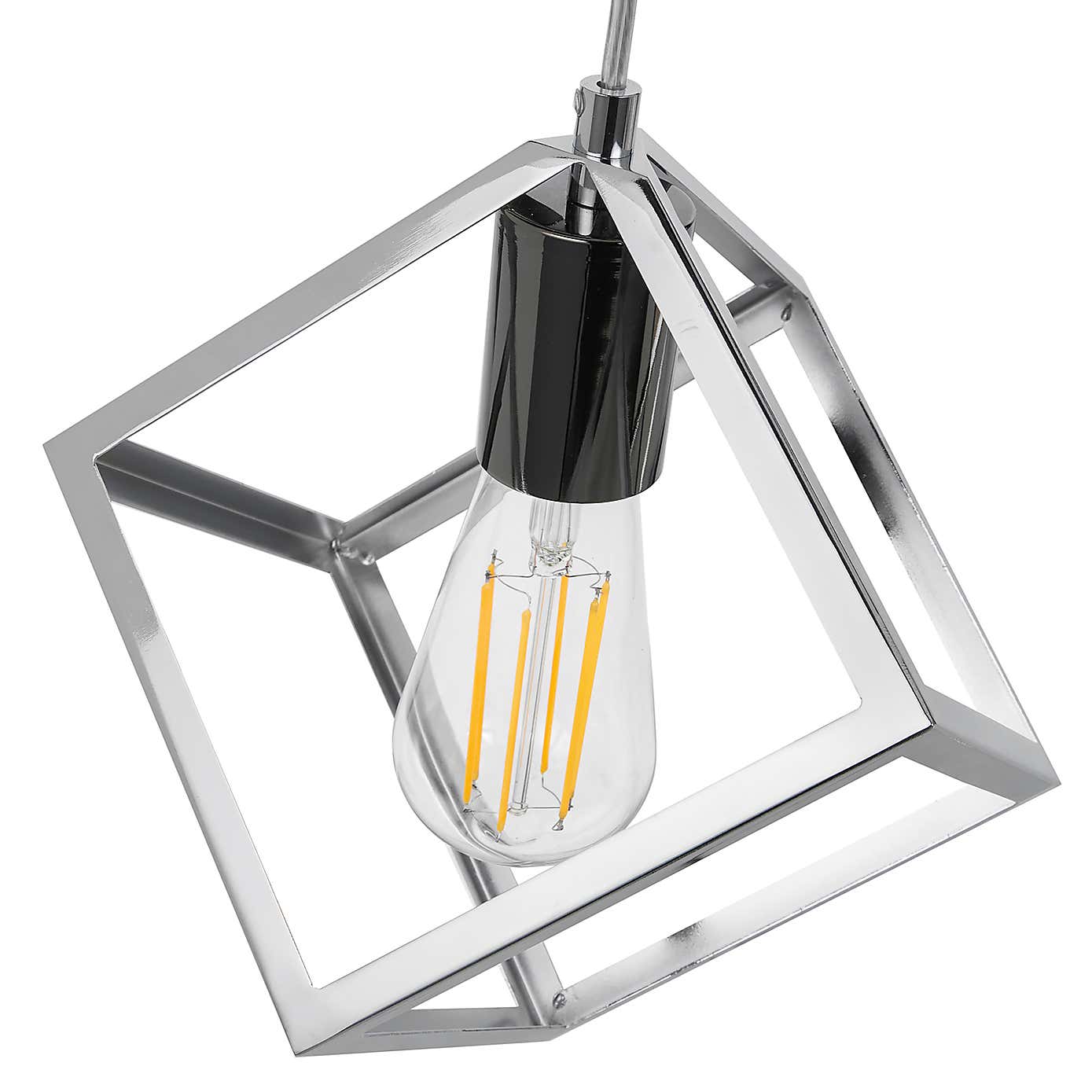 Alessio Metal Three Cube Pendant, Nickel