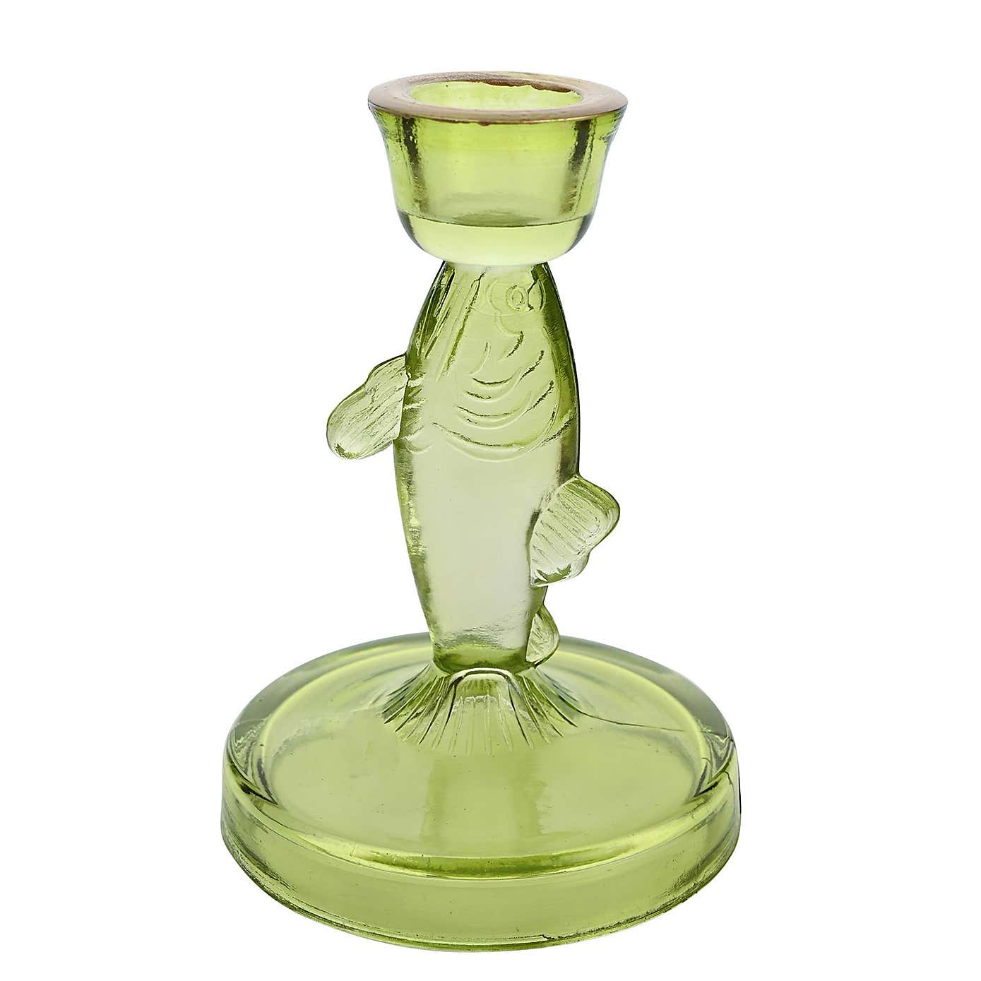 Hestia Glass Fish Shaped Candle Holder