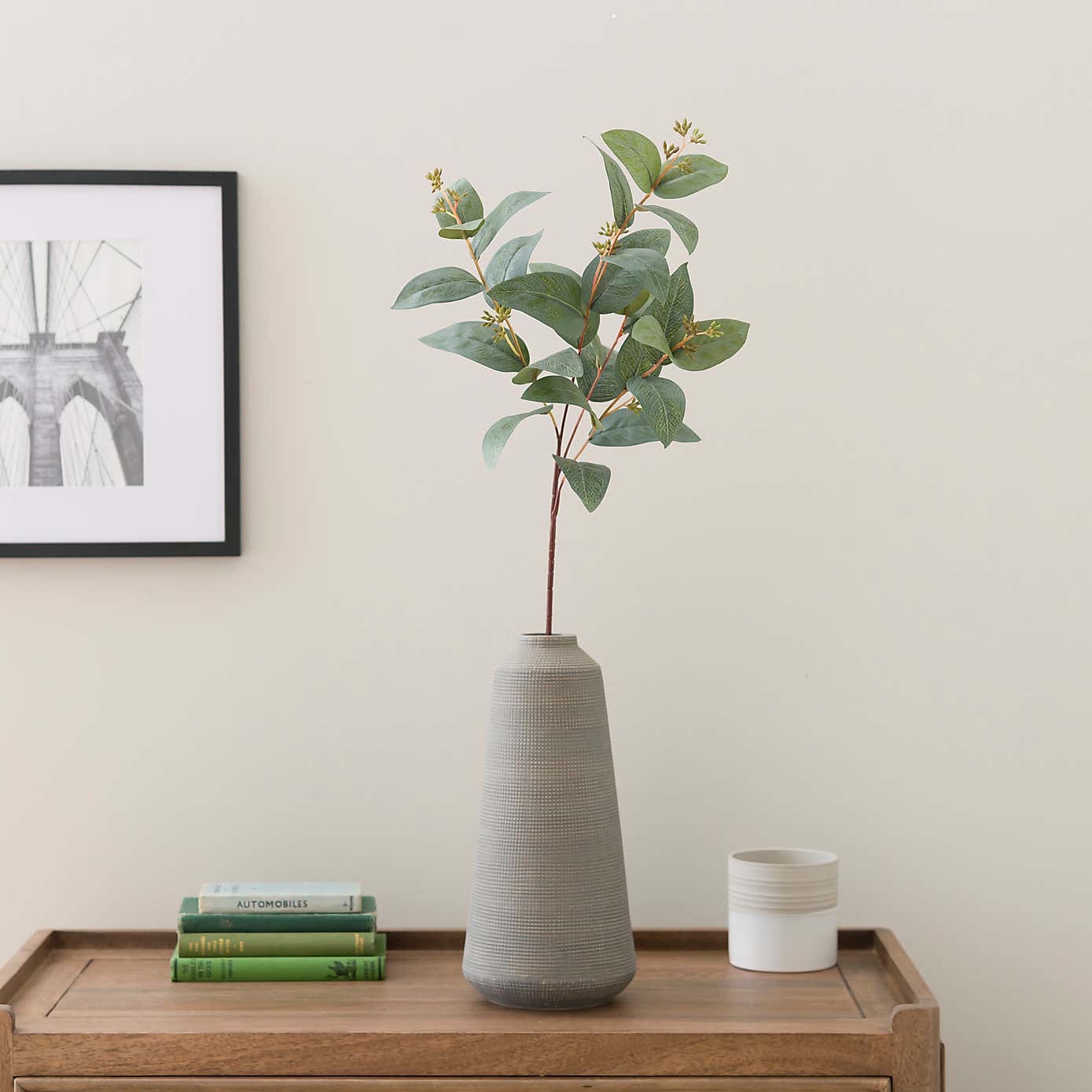 Artificial Green Seeded Eucalyptus Stem