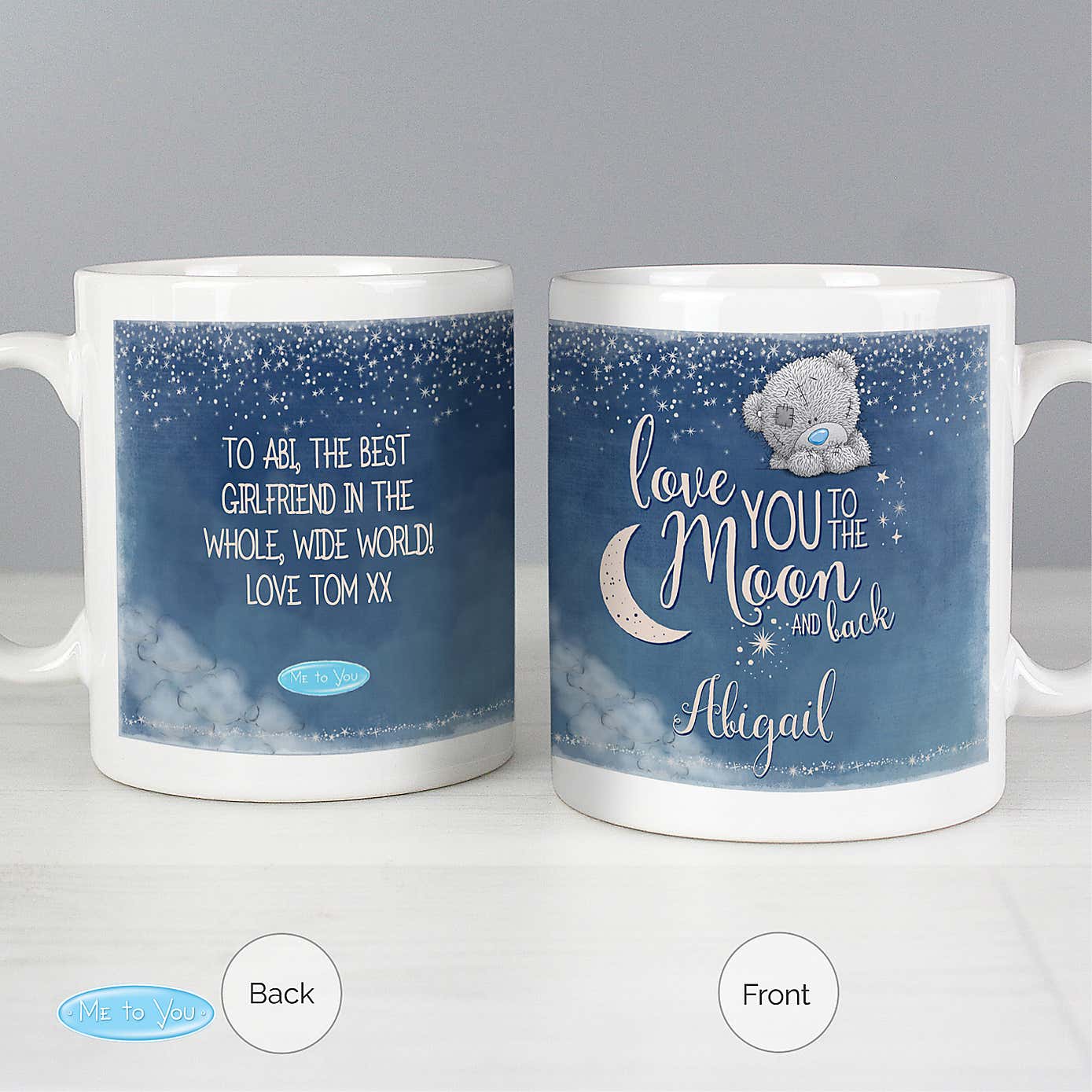 Personalised Me to You Love You to the Moon and Back Mug
