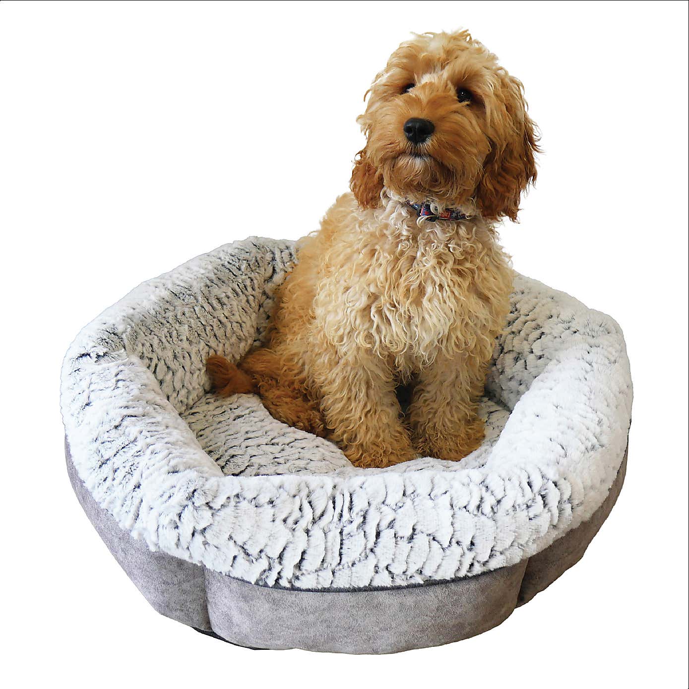 Rosewood Fleece Lined Plush Pet Bed