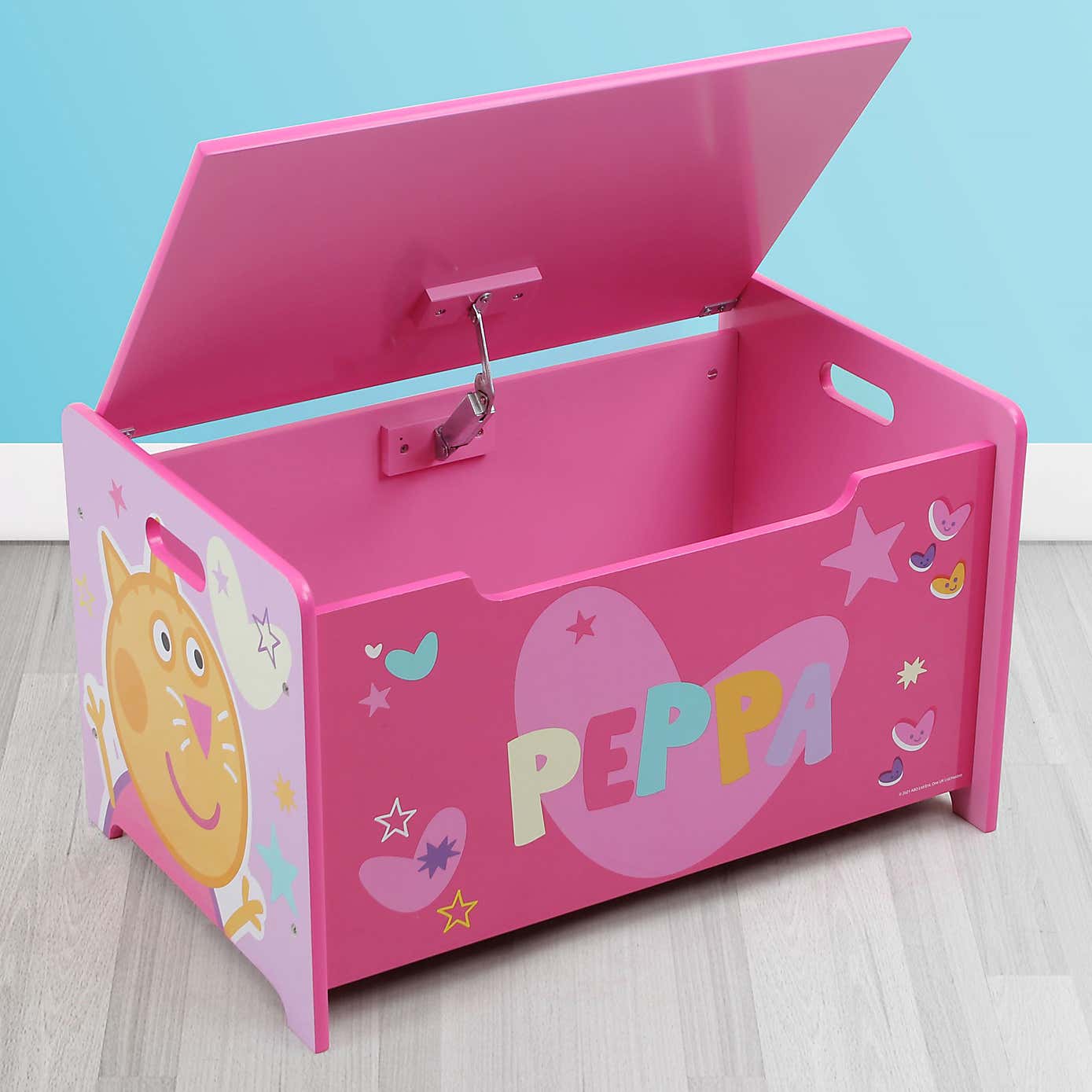Peppa Pig Deluxe Wooden Toy Box and Bench