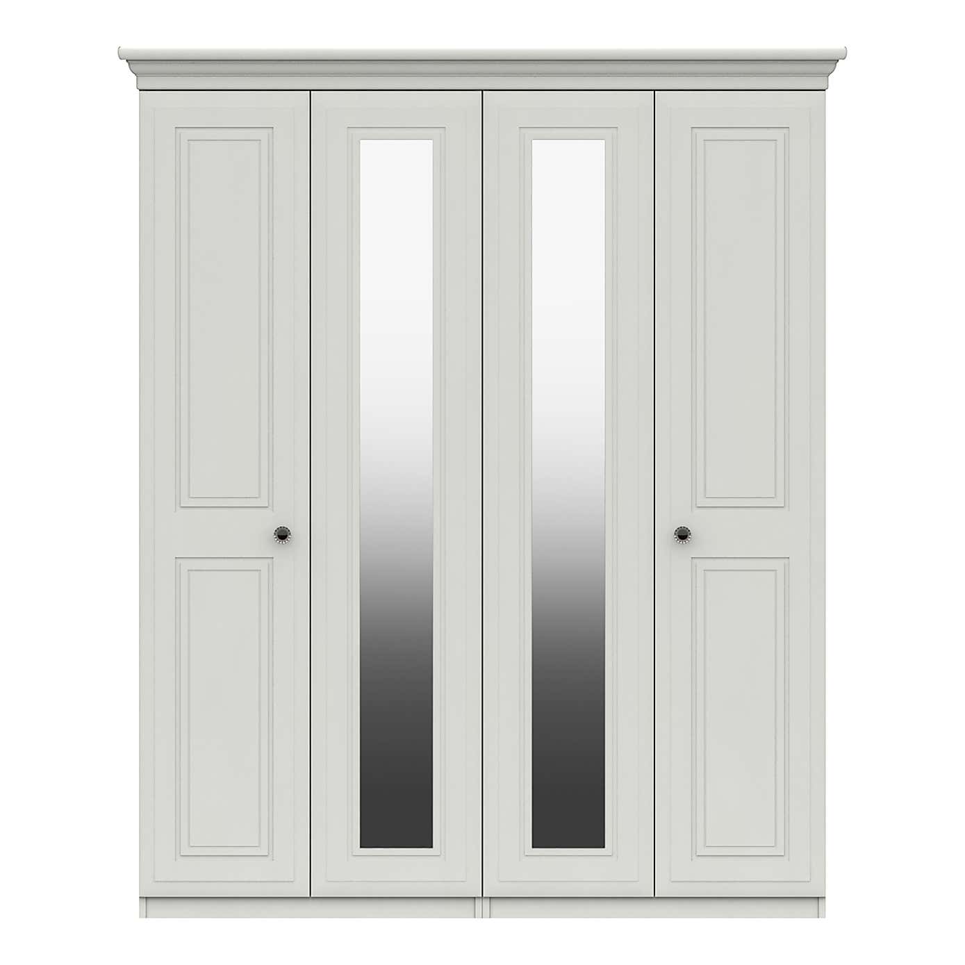 Portia 4 Door Mirrored Wardrobe
