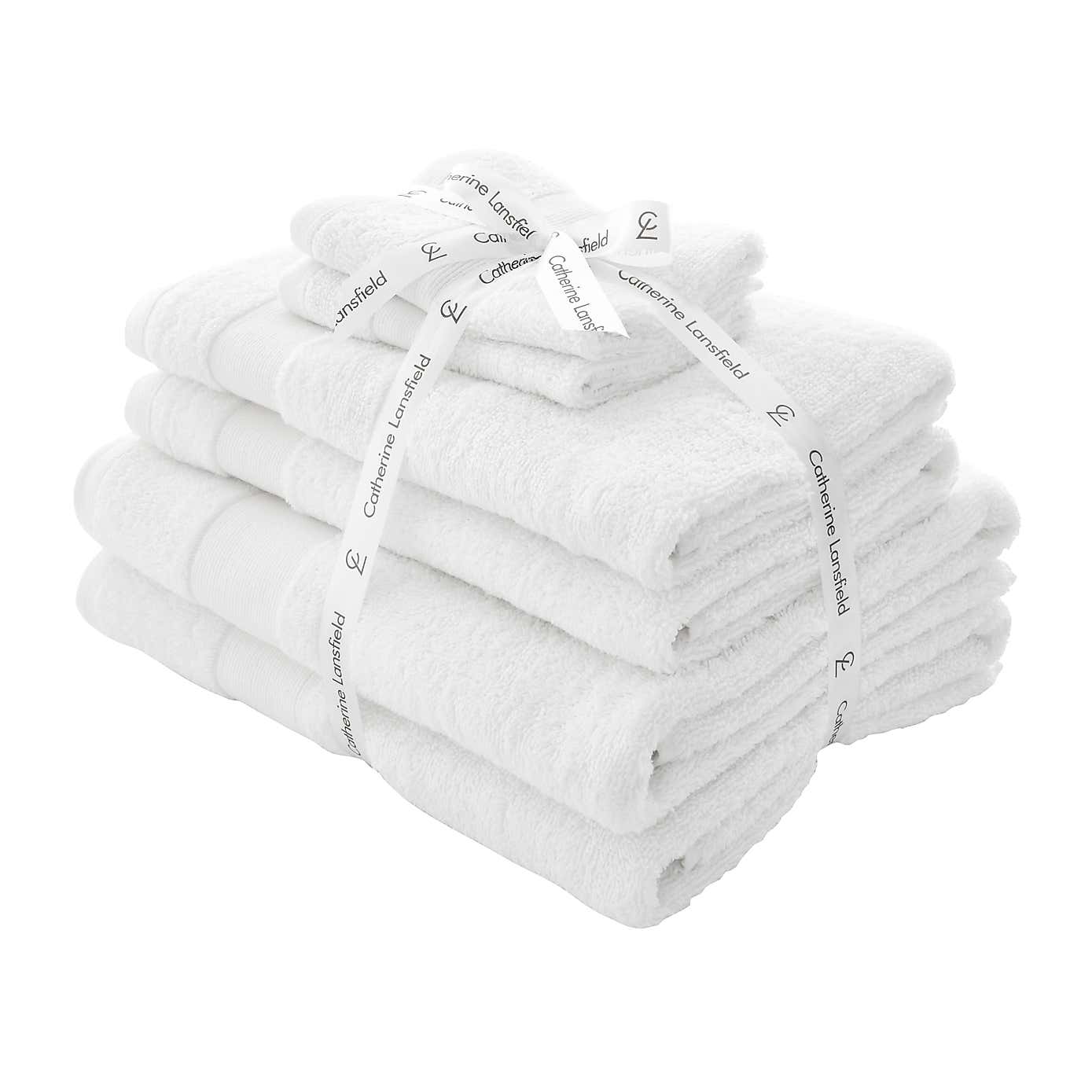 Catherine Lansfield Anti Bacterial 6 Piece Towel Bale