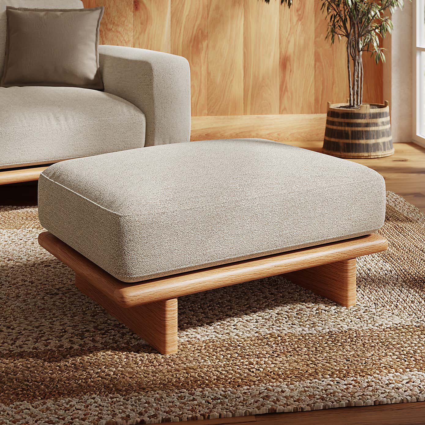 Nook Boucle Texture Footstool