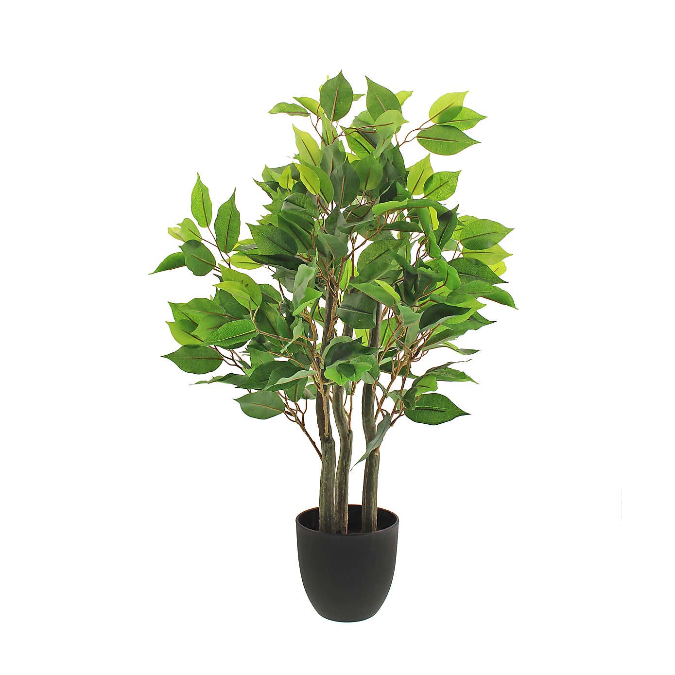Artificial Ficus Tree in Black Plant Pot