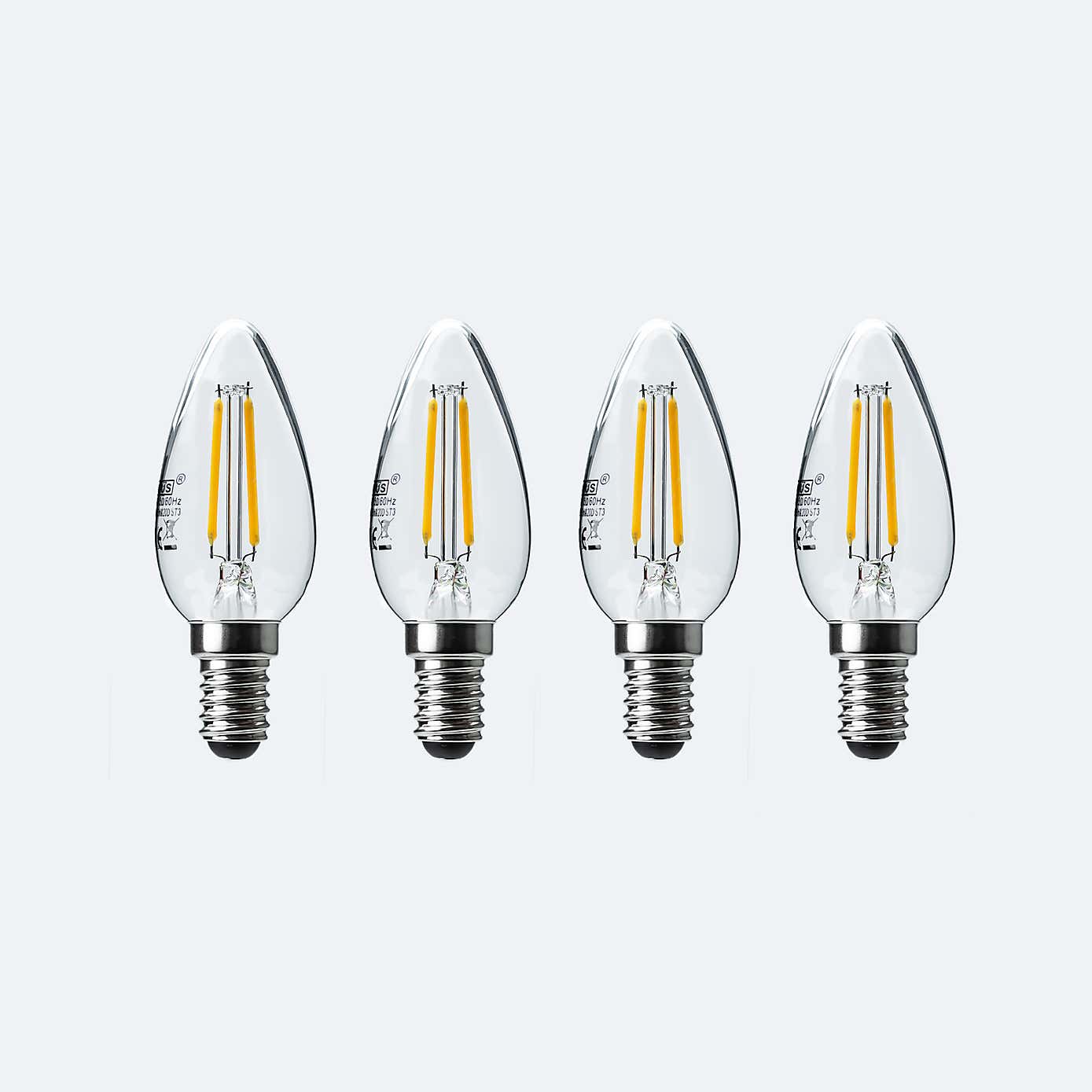 Status 2.5W Filament SES Candle Bulb 4 Pack