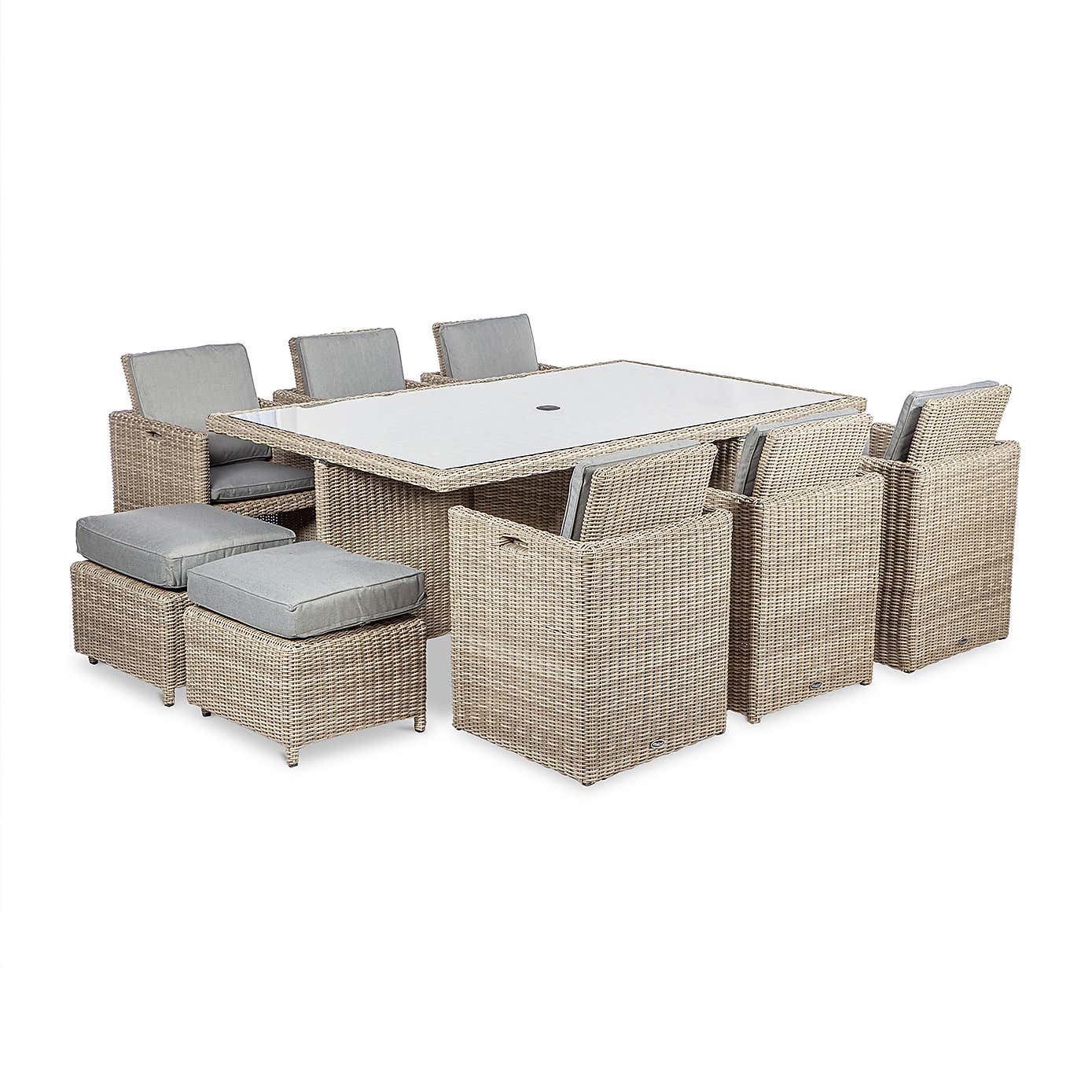 Wentworth 10 Seater Outdoor Cube Dining Set
