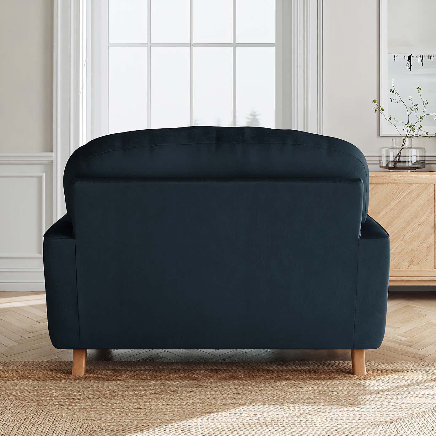 Martha Matte Plush Velvet Snuggle Sofa