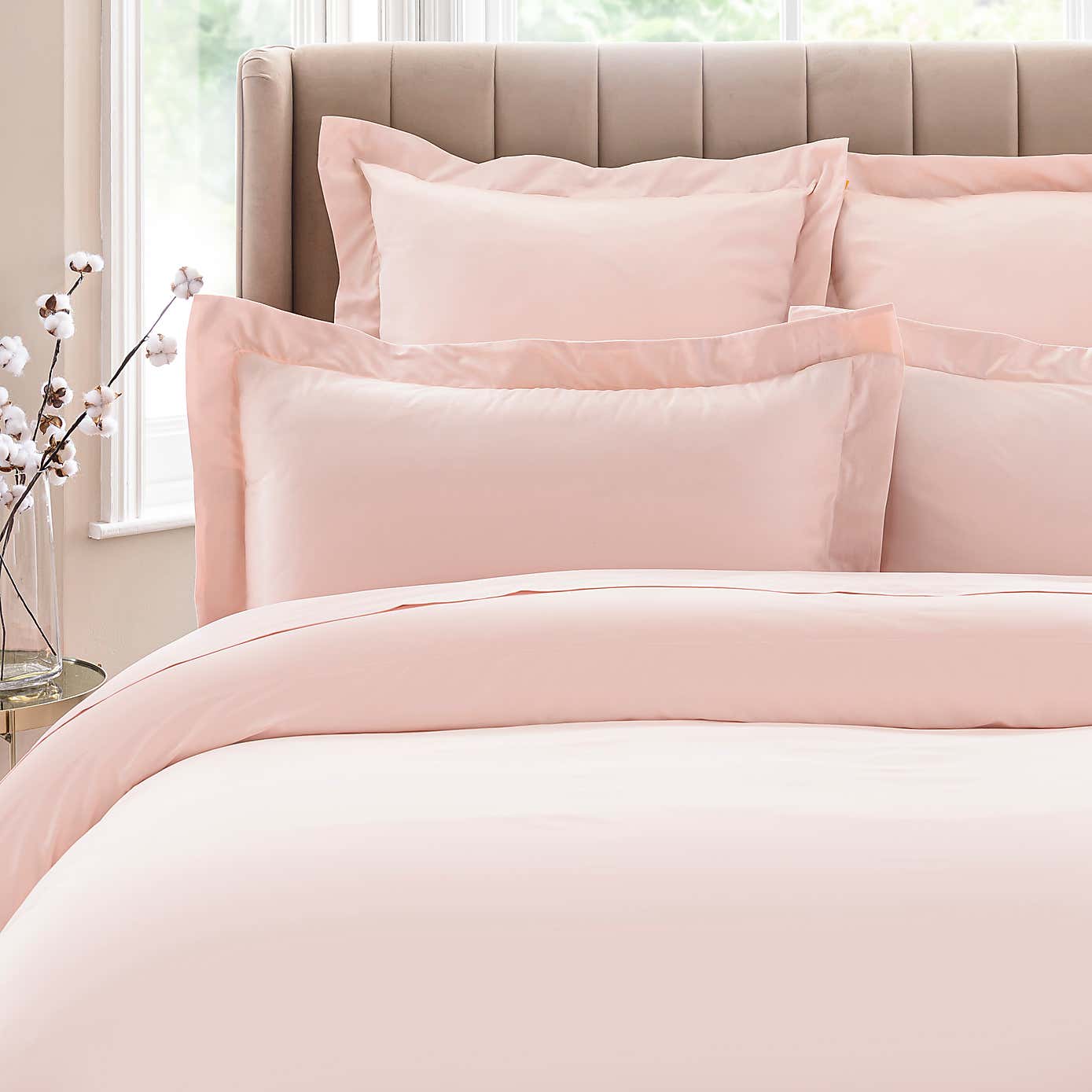 Dorma 300 Thread Count 100% Cotton Sateen Plain Oxford Pillowcase