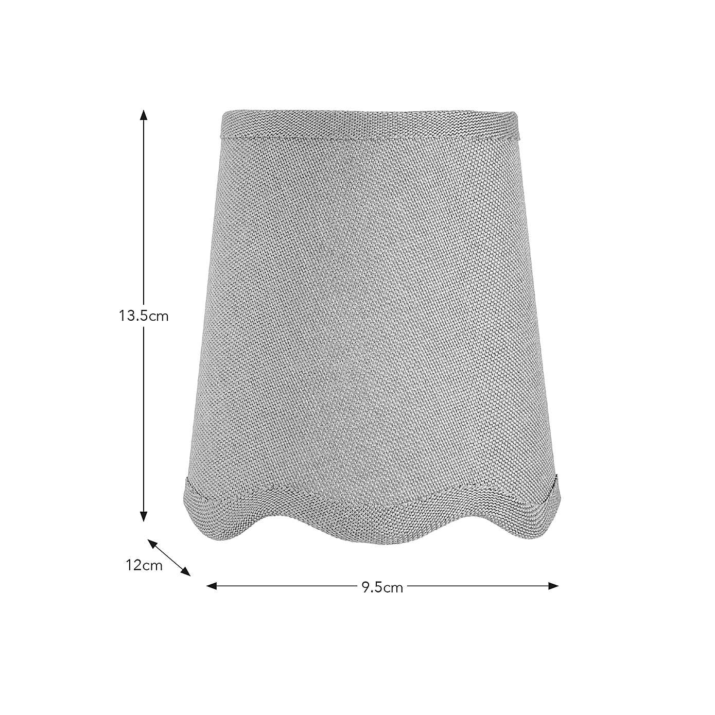 Scalloped Edge Linen Lamp Shade