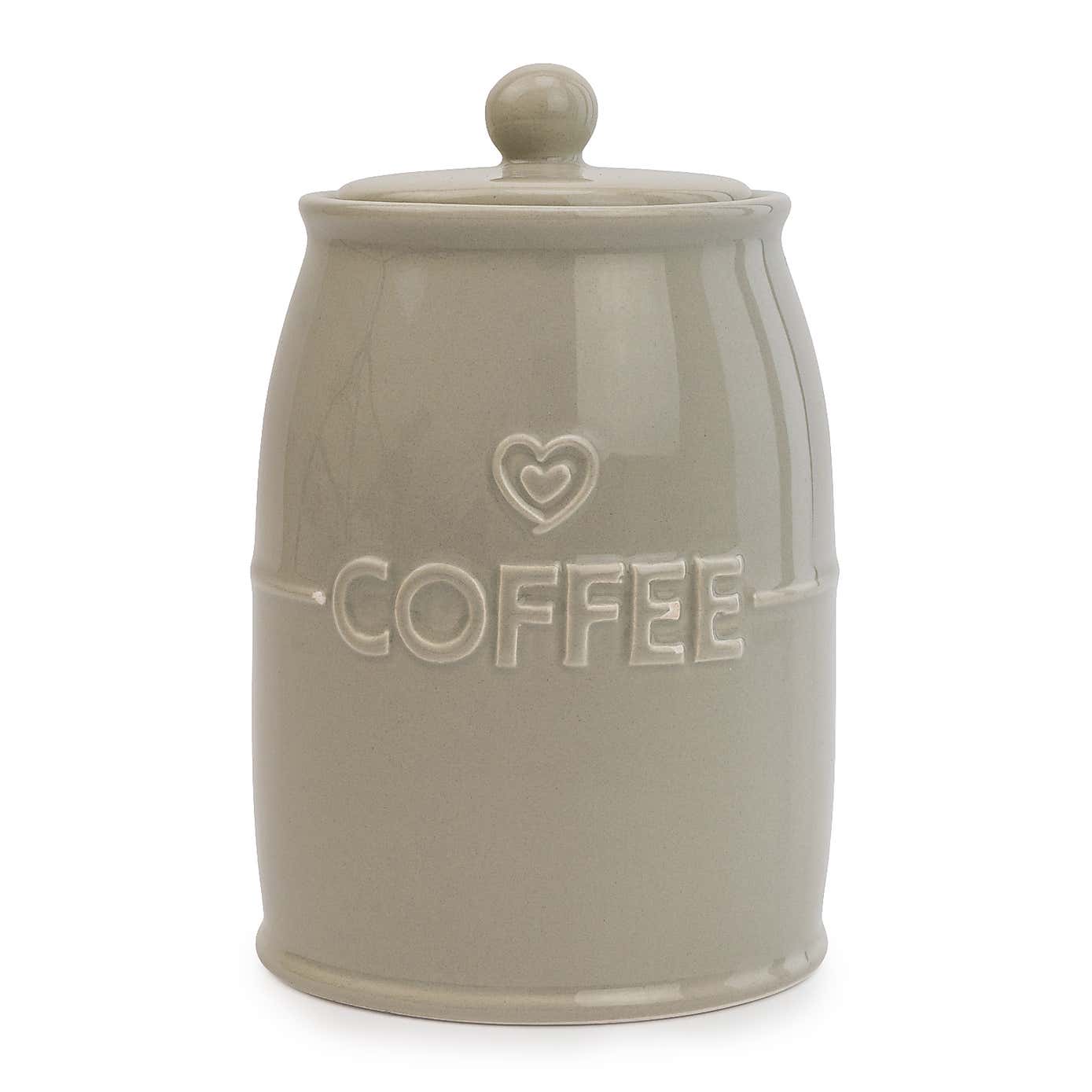 White Hearts Tea Canister