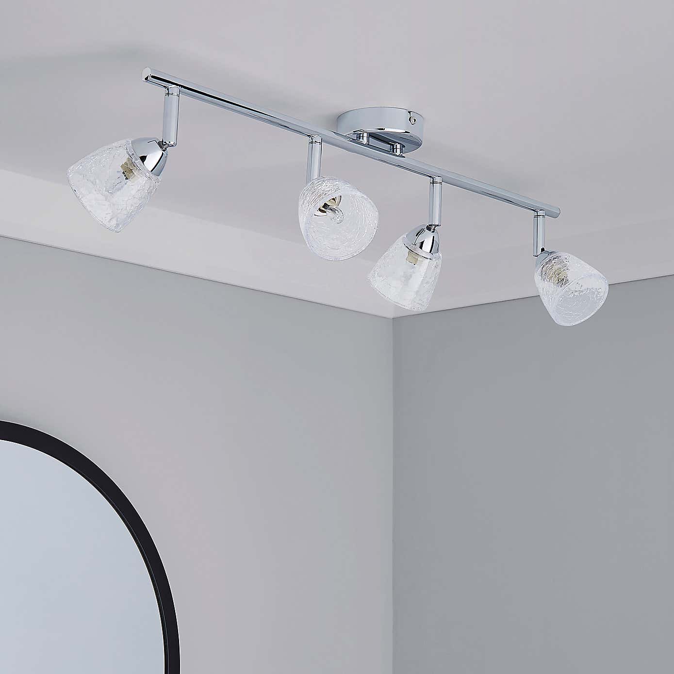 Balston 4 Light Glass Spotlight Bar