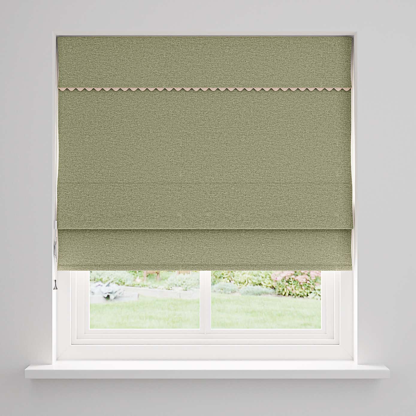 Luna Scallop Blackout Roman Blind