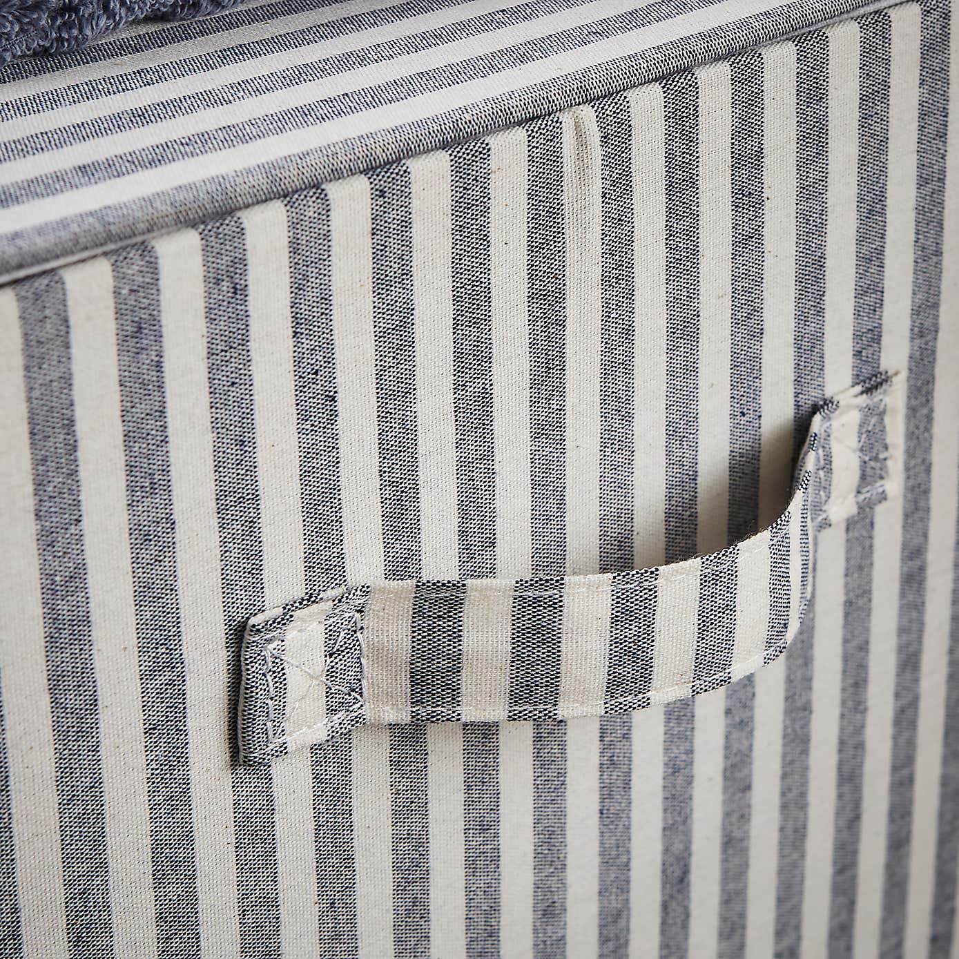 Coastal Stripe Laundry Basket